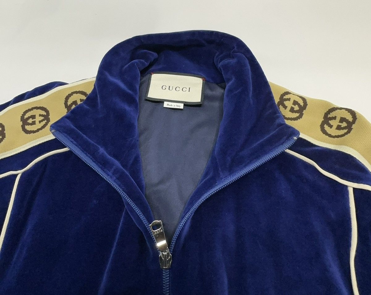 Gucci Gucci navy blue cotton-blend velour track jacket Size US S / EU 44-46 / 1 - 6 Thumbnail