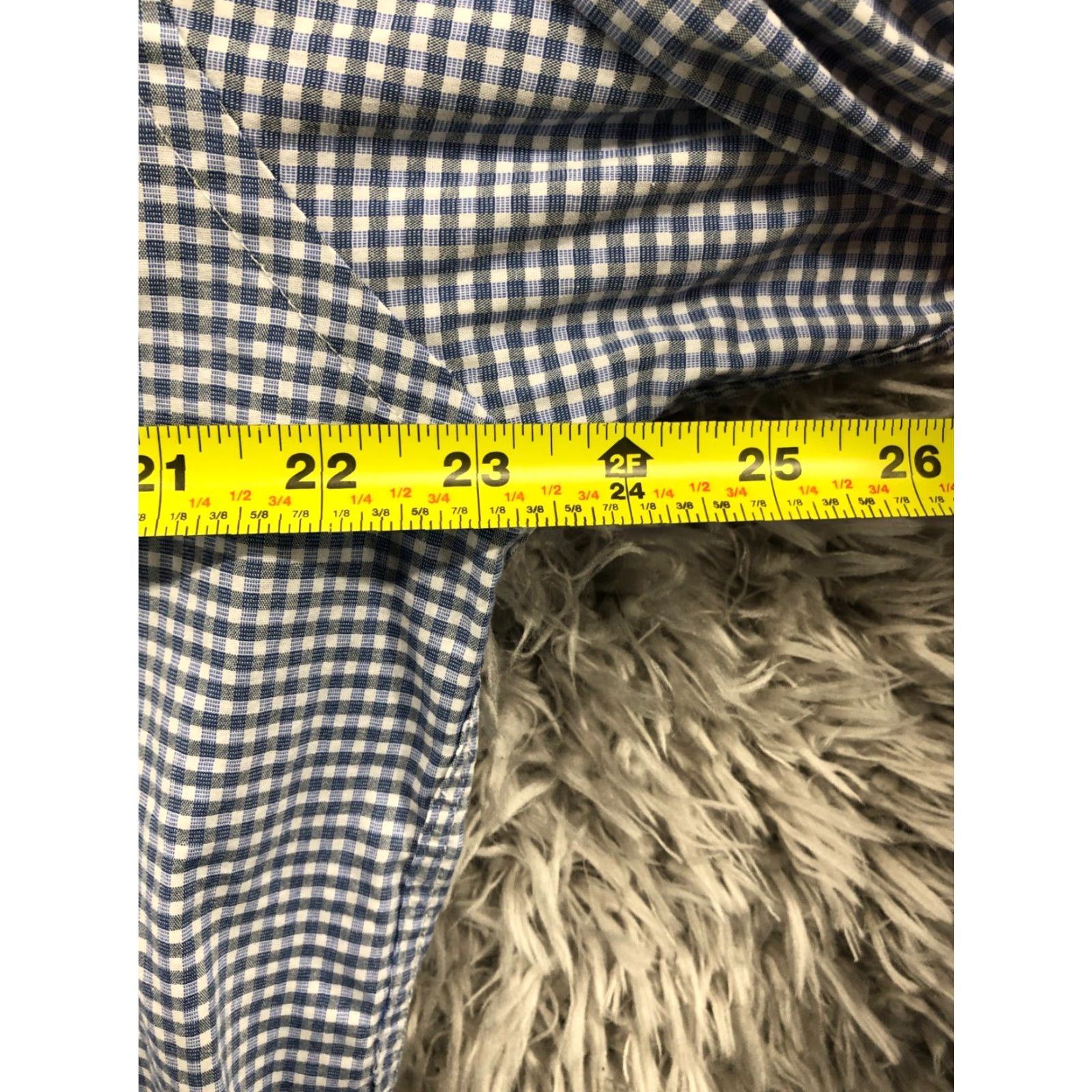 Arrow Arrow Shirt L Mens Long Sleeve Button Down Collar Blue Gingham Check Size US L / EU 52-54 / 3 - 4 Thumbnail