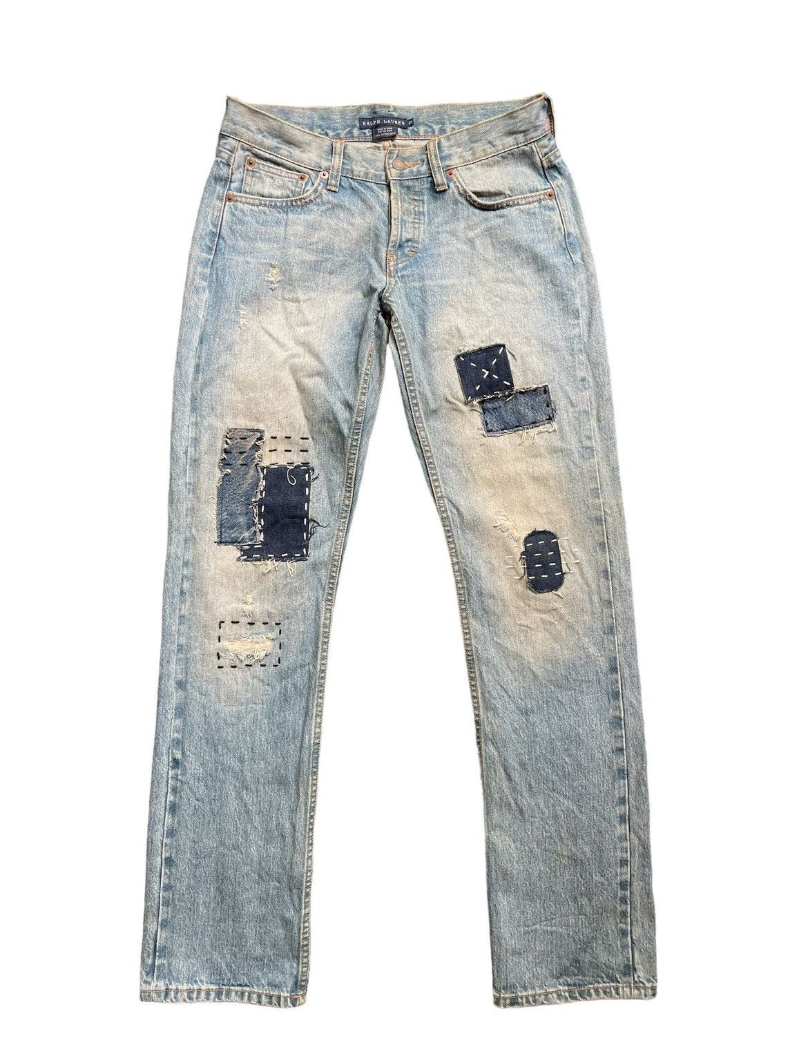 Ralph Lauren Vintage Ralph Lauren Custom Patchwork Jeans Size 28" / US 6 / IT 42 - 1 Thumbnail