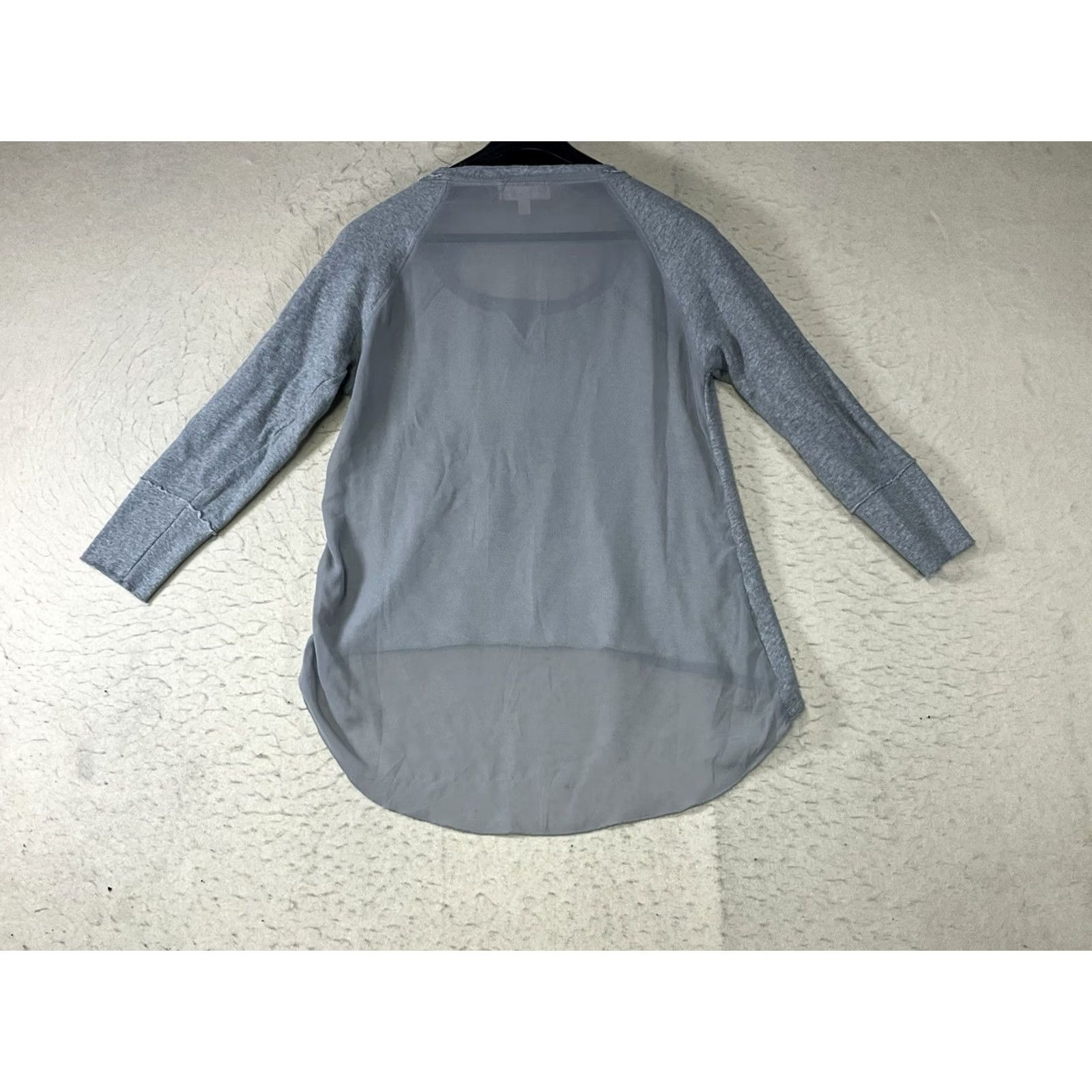 Vintage Philosophy Womens Gray Knit Sweater Pullover V-Neck 3/4 Sleeve Size Medium Size M / US 6-8 / IT 42-44 - 2 Thumbnail