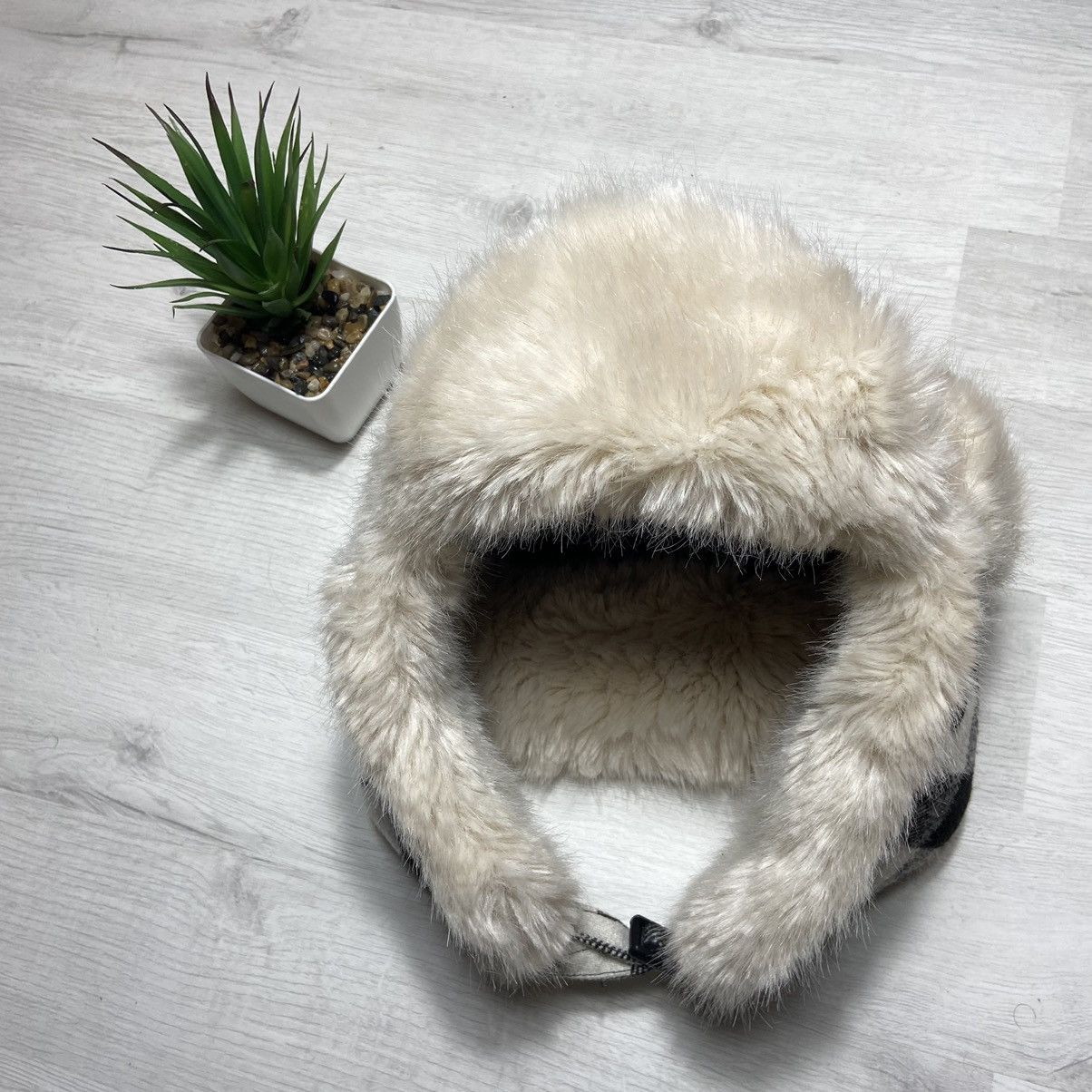 Hysteric Glamour × Vintage 📌 Vintage Fur Fuzy Mohair Y2K Ushanka Hat Size ONE SIZE - 5 Thumbnail