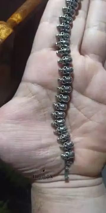 Other Punk Skeleton Skull Titanium Steel Bracelet Size ONE SIZE - 3 Thumbnail
