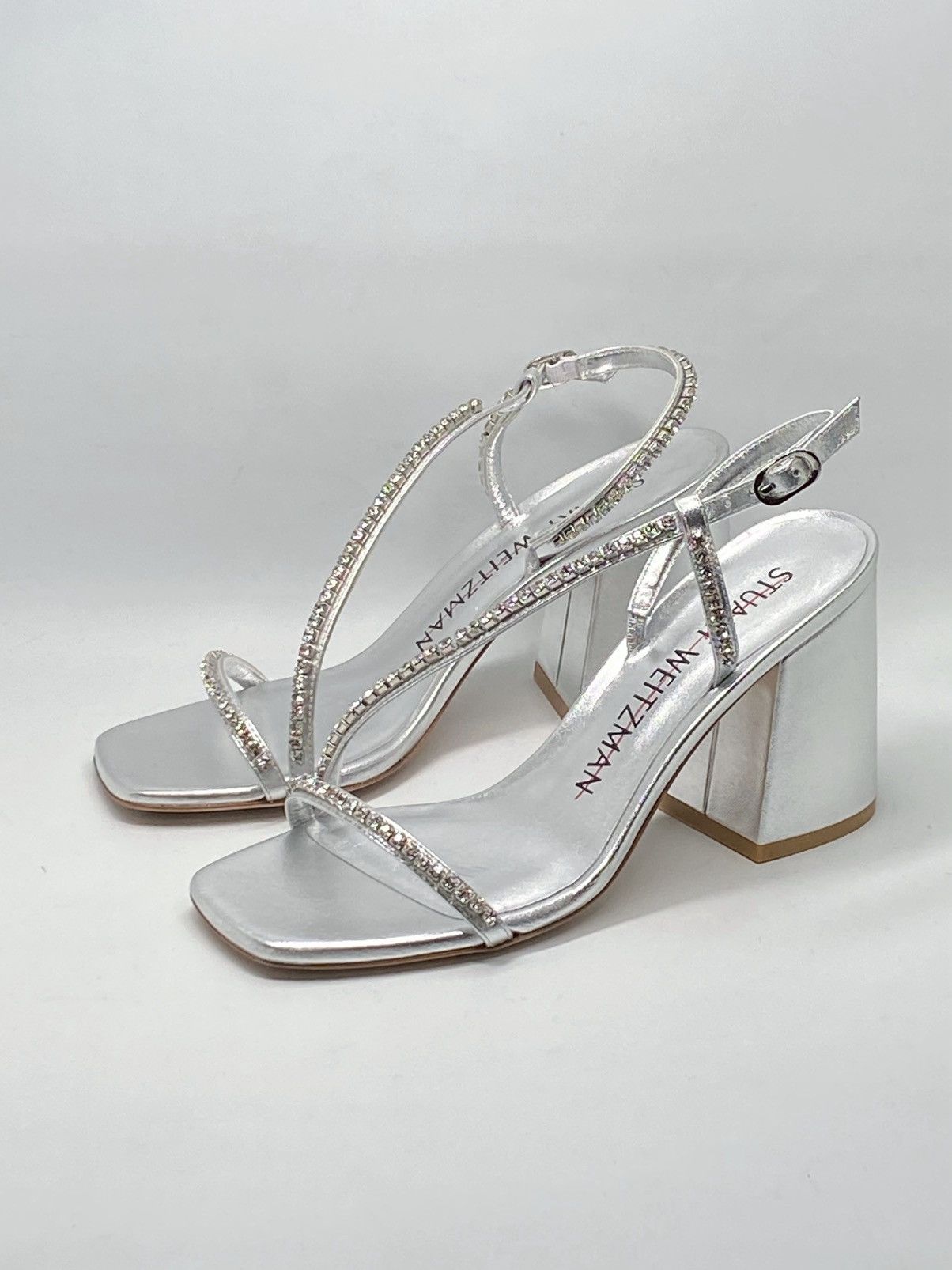 Stuart Weitzman Stuart Weitzman Embellished Metallic Leather Sandals size 7 Size US 7 / IT 37 - 4 Thumbnail