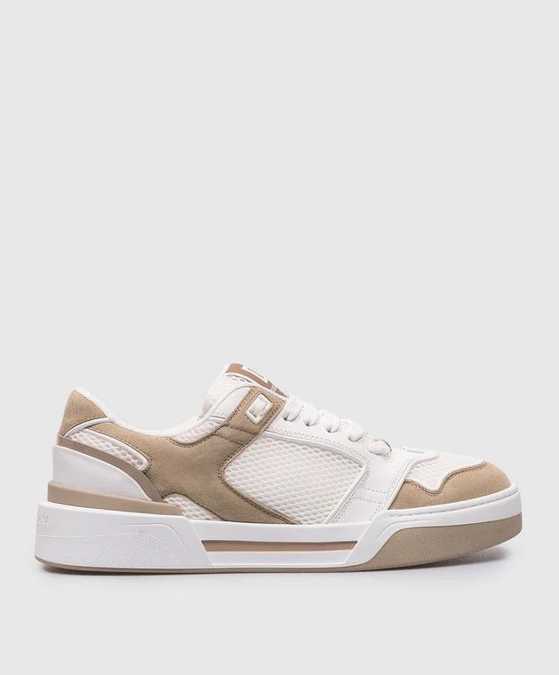 Dolce & Gabbana o1s22i1n0924 Low-Top Sneakers in White/Brown Size US 7 / EU 40 - 1 Thumbnail