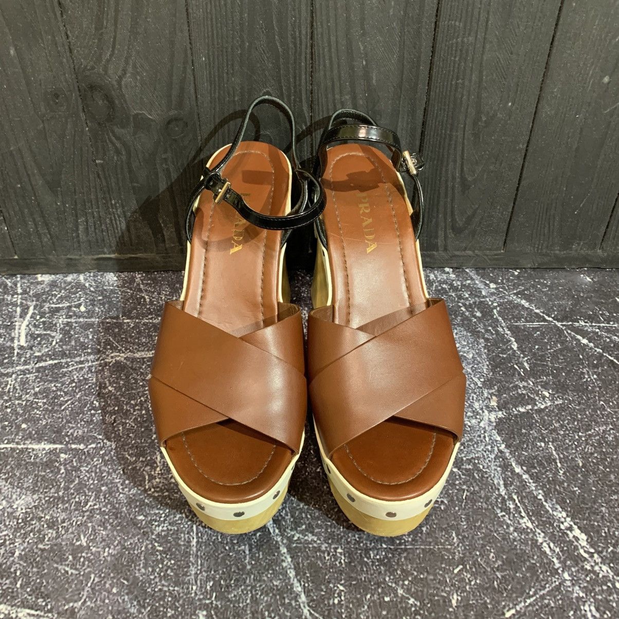 Prada Prada Colorblock Clog-Bottom Sandal Size 39.5 Size US 9.5 / IT 39.5 - 6 Thumbnail
