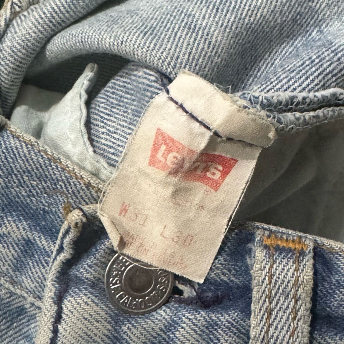 Levi's Vintage Clothing Levi’s 501xx – 1990s Paint-Splatter Distressed Denim Size US 30 / EU 46 - 8 Thumbnail
