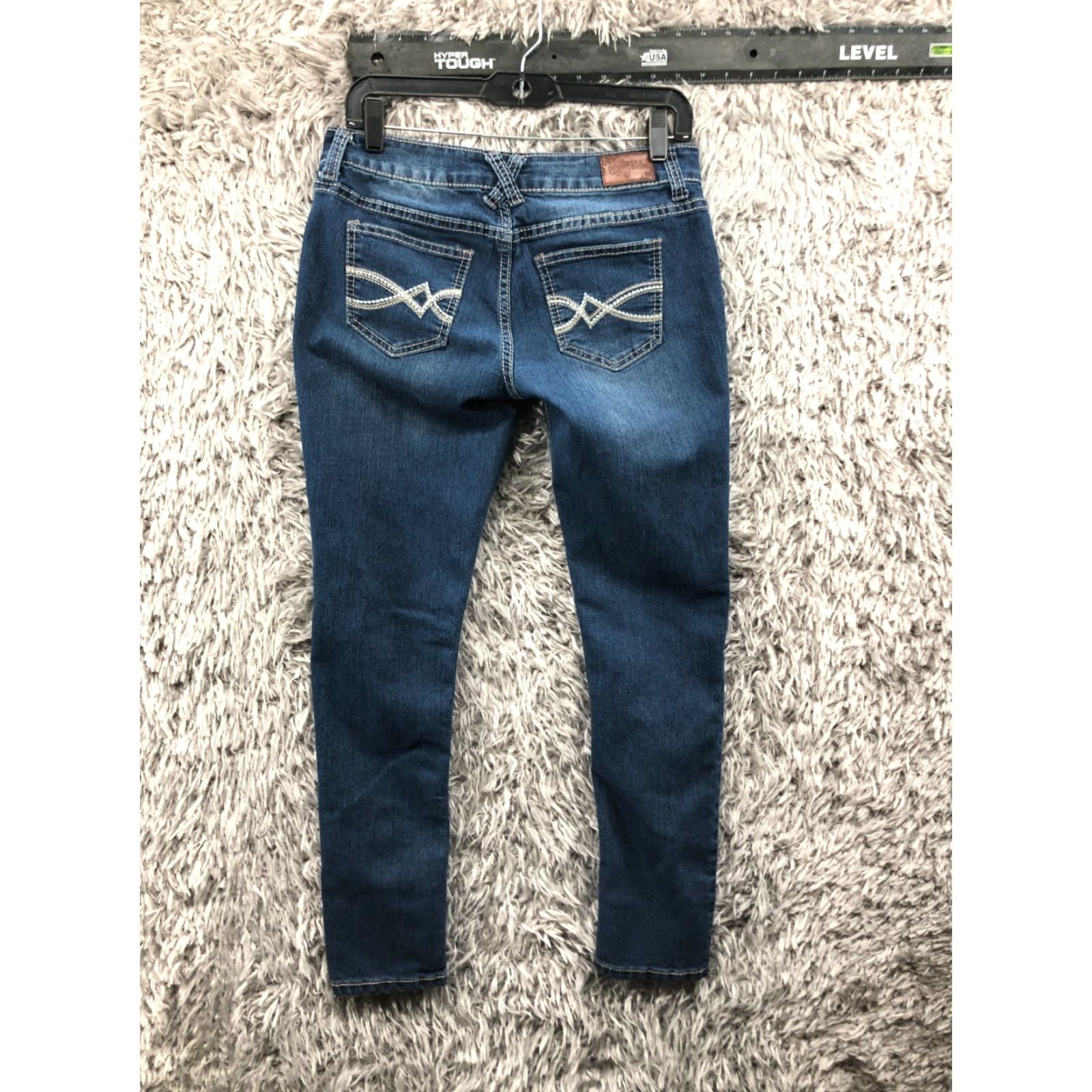 Denime Myth of Jade Jeans Skinny Mid Rise Dark Blue Denim Womens Size 6 Size 28" / US 6 / IT 42 - 5 Thumbnail