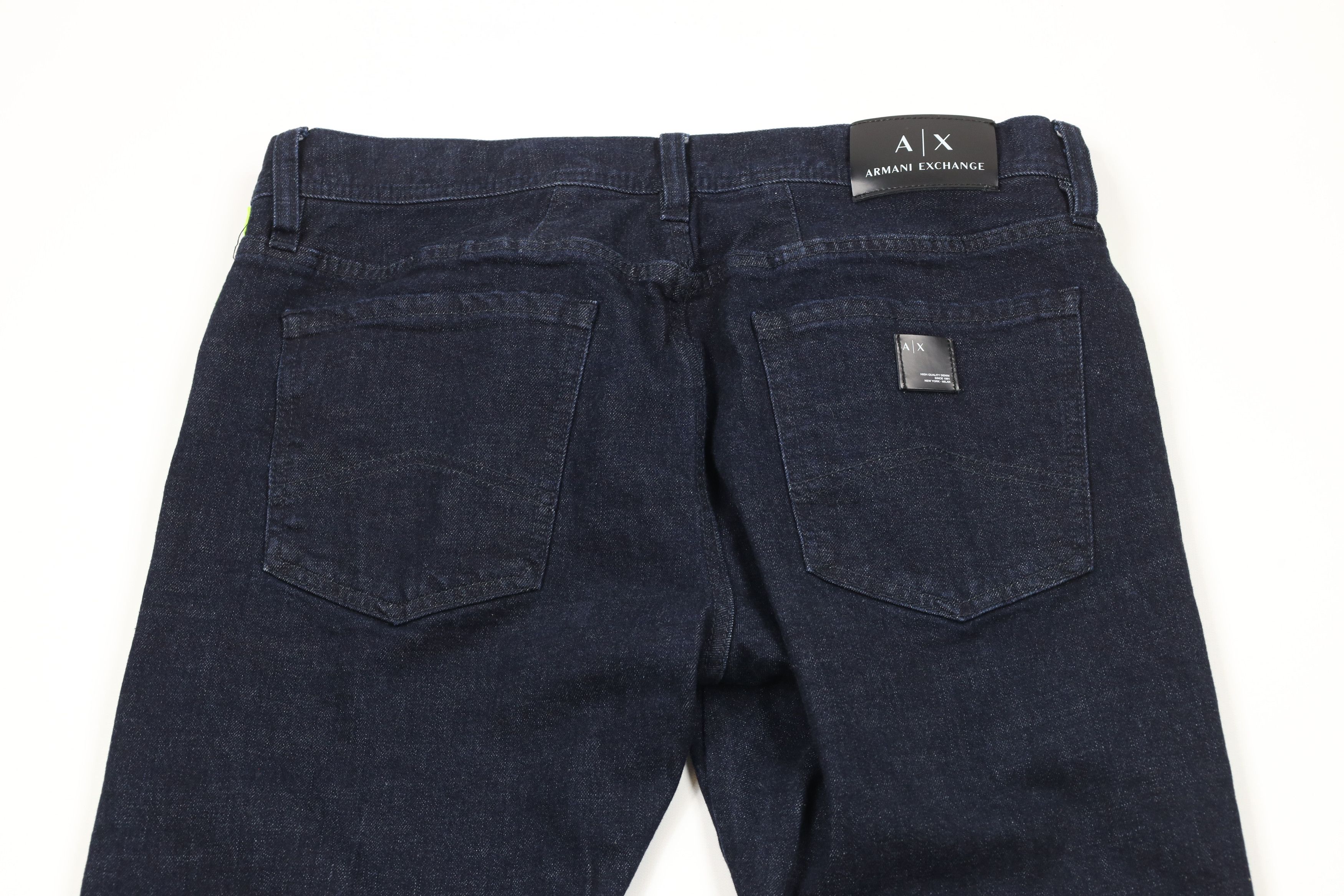 Armani Exchange × Vintage Armani Exchange Fit Spell Out Reflective Stripe Denim Jeans Size US 34 / EU 50 - 12 Thumbnail