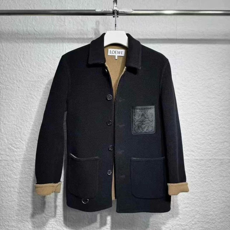 LOEWE Men's Wool Double-faced Coat - dmc