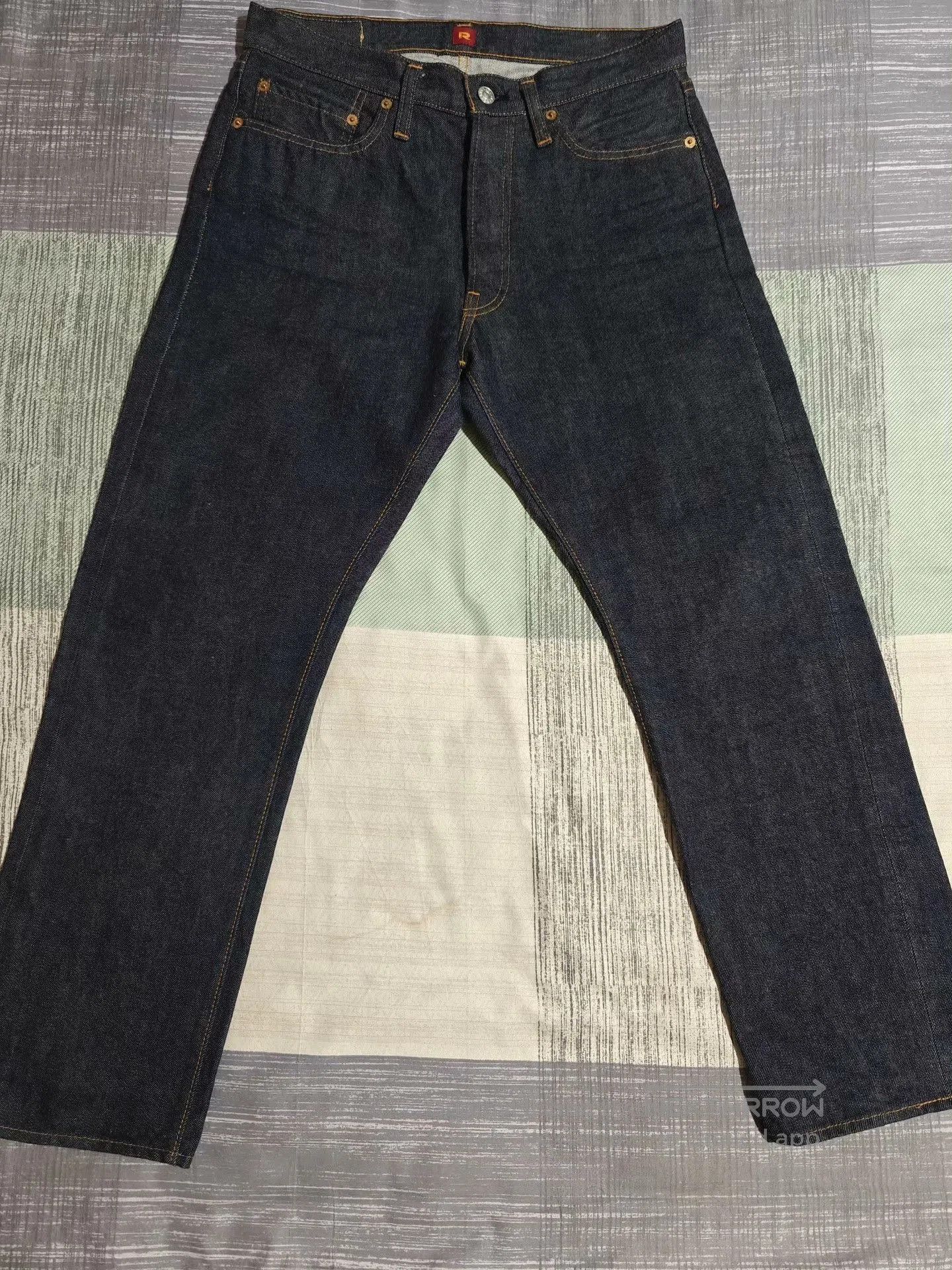 RESOLUTE RESOLUTE 710 Retro Slim Straight Raw Jeans. Size US 32 / EU 48 - 2 Thumbnail