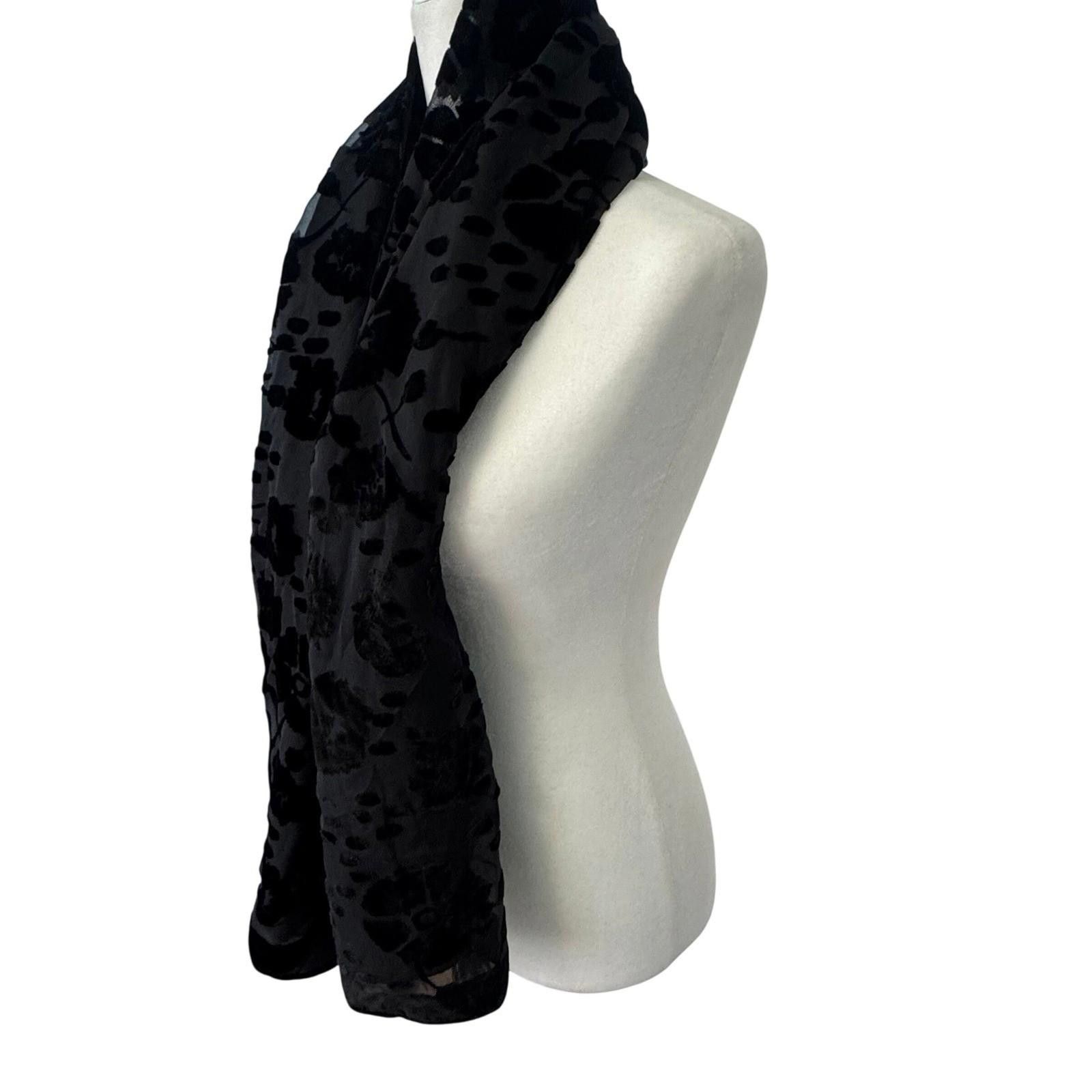 Other Rock Flower Paper Black Velvet Burnout Kimono Wrap One Size Size ONE SIZE - 12 Thumbnail