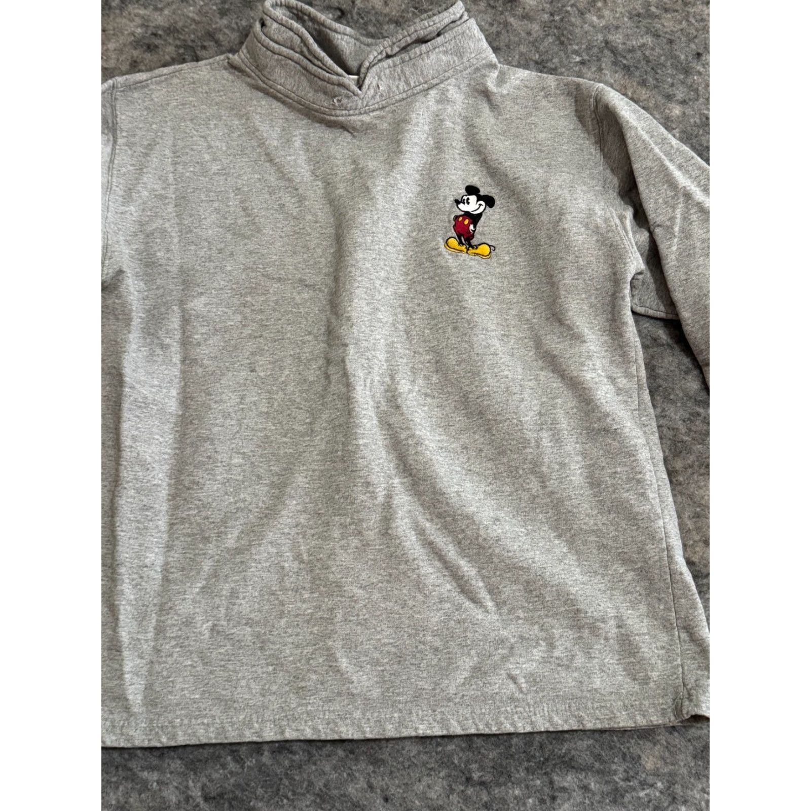 Disney VINTAGE Disney World Mickey Mock Neck Sweater Women Gray L Pullover Long Sleeve Graphic Print USA Size L / US 10 / IT 46 - 2 Thumbnail