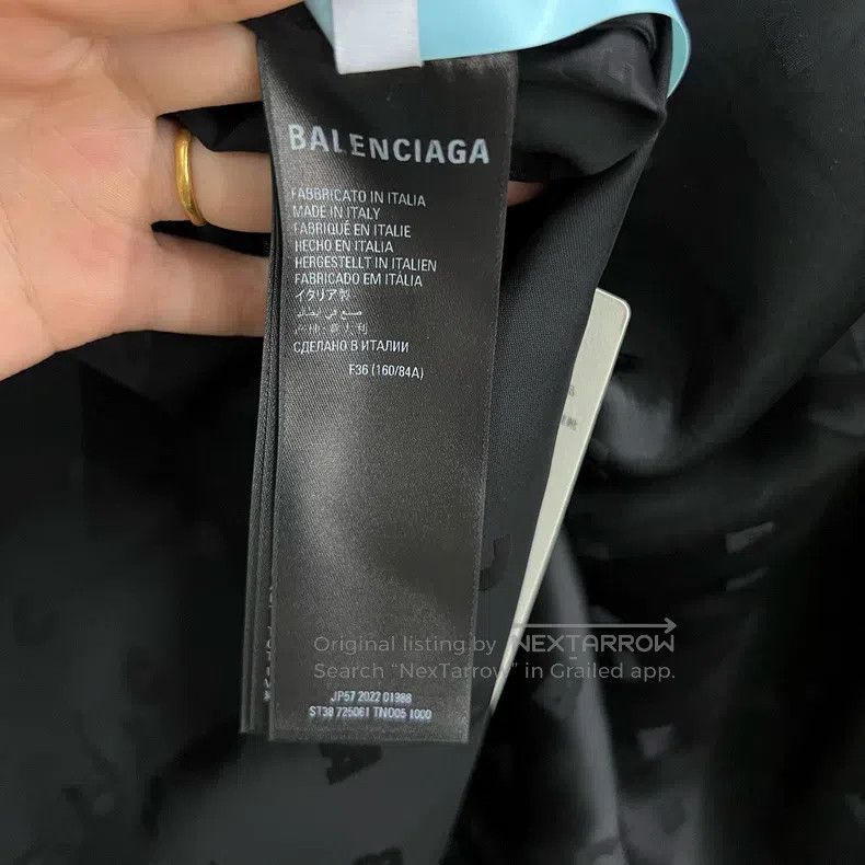 Balenciaga Balenciaga Black Letter Printed Shirt Size XS / US 0-2 / IT 36-38 - 5 Thumbnail