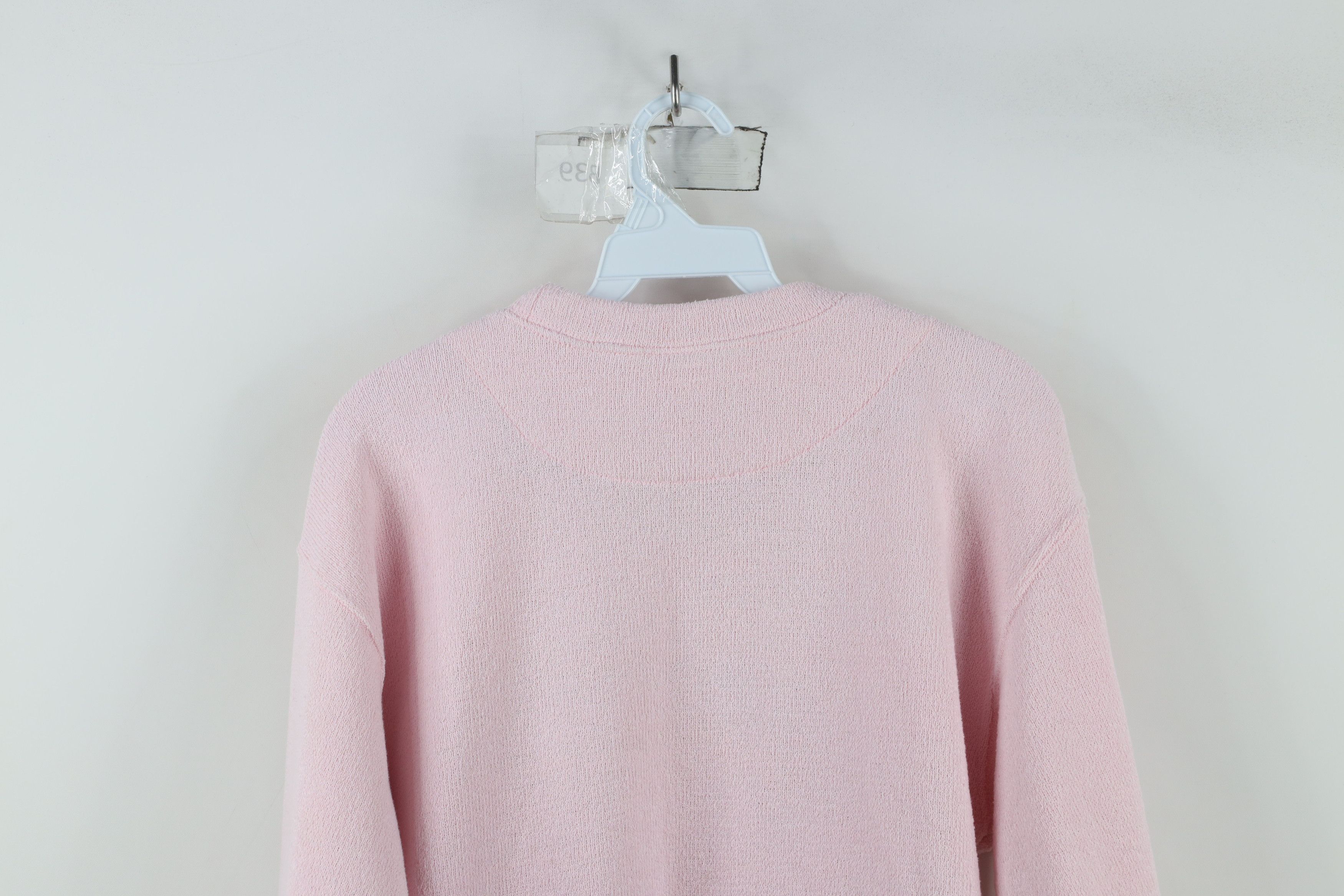Cabelas × Vintage Vintage 90s Cabelas Flowers Terry Cloth Sweatshirt Pink Size M / US 6-8 / IT 42-44 - 12 Thumbnail