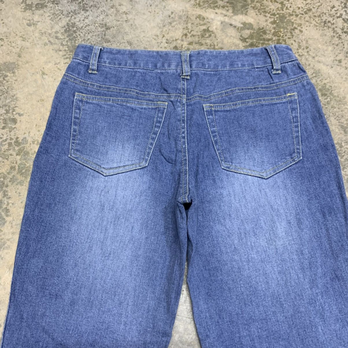 Japanese Brand Vintage Floral Flare Jeans Y2K Japanese Aesthetic Denim Size 26" / US 2 / IT 38 - 10 Thumbnail