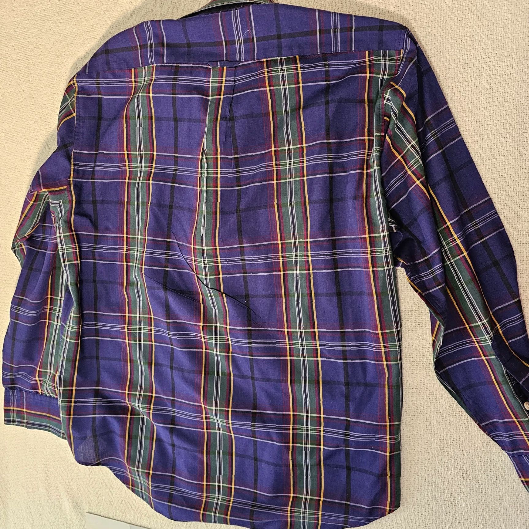 Vintage Towncraft Button-Down Shirt Mens Large Purple Plaid Long Sleeve Shirt Size US L / EU 52-54 / 3 - 7 Thumbnail