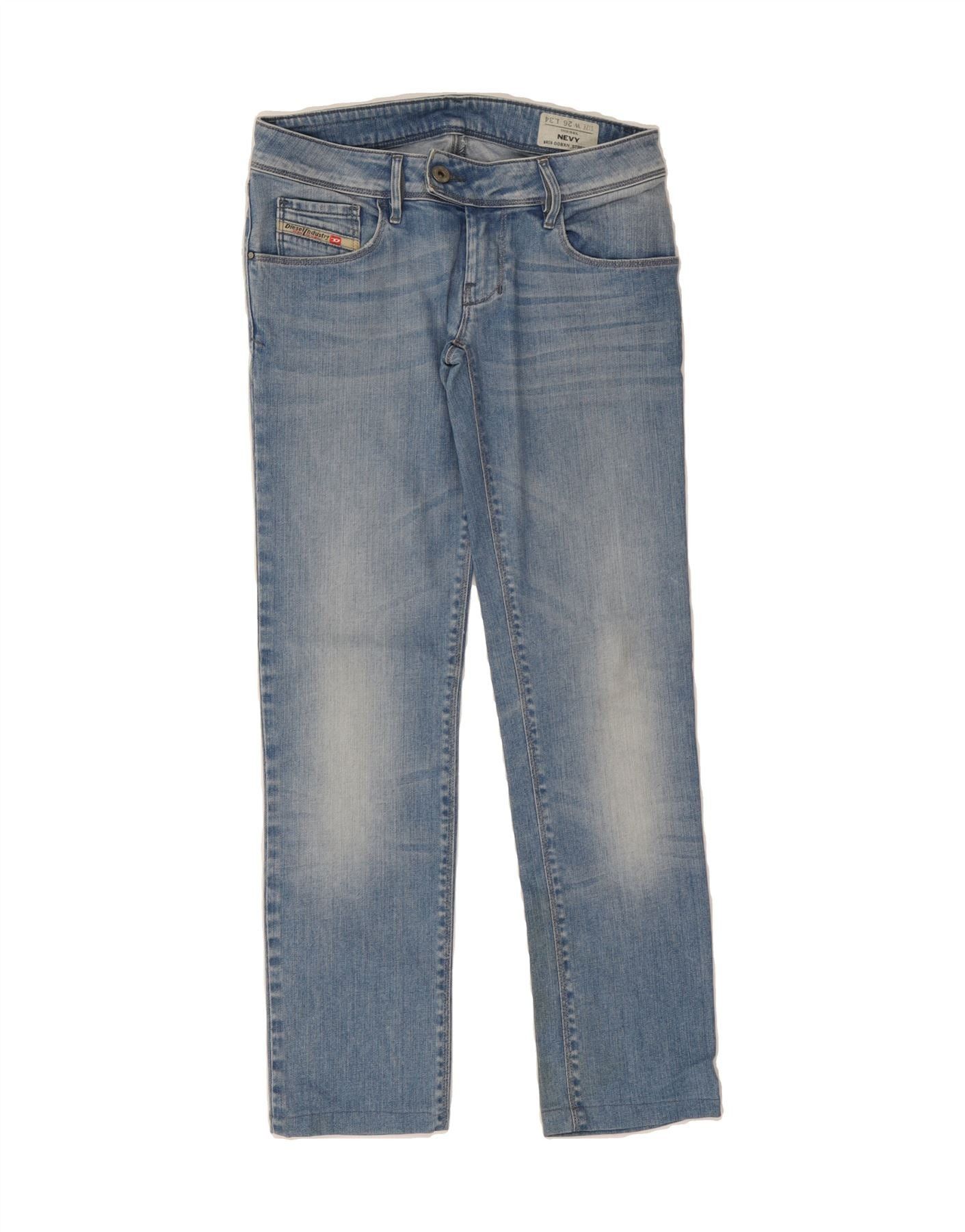 Diesel Womens Nevy Straight Jeans W26 L27 Blue Cotton Size 42" / US 20 - 1 Thumbnail