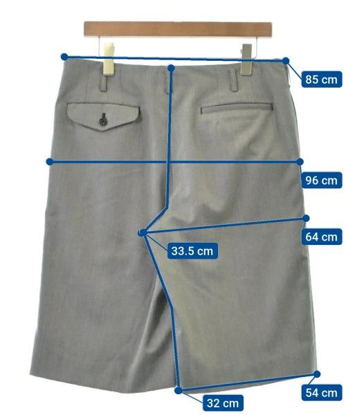 Comme des Garcons Homme Plus Shorts Half Pants Plain Zip Fly Wool Gray Size US 34 / EU 50 - 3 Thumbnail