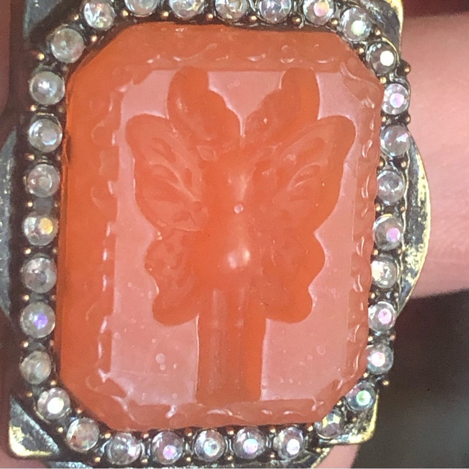Handmade Handcrafted repurpose carved carnelian cameo necklace Size ONE SIZE - 9 Thumbnail