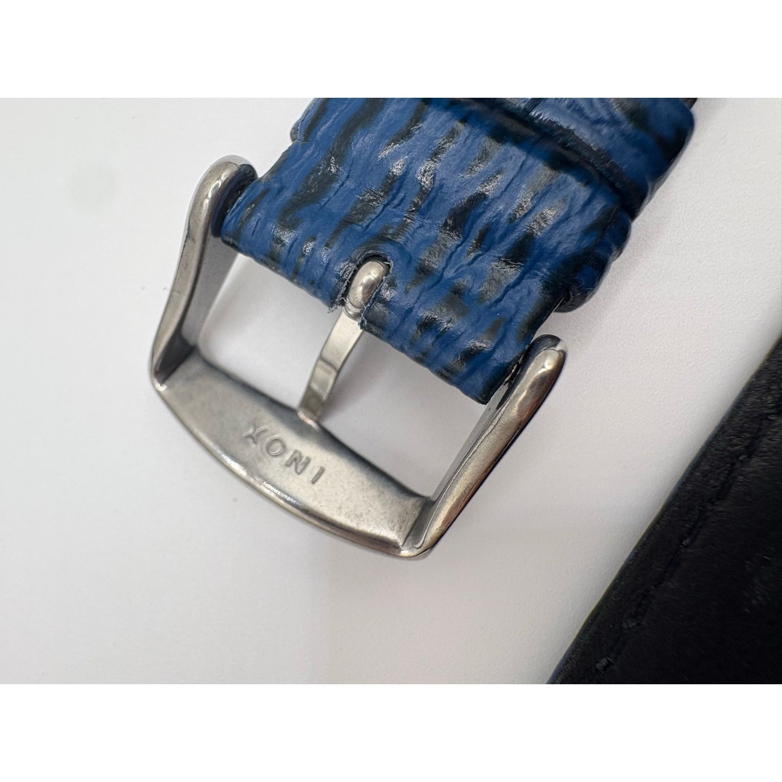 Citizen New 20mm Citizen Blue Shark-Grain Genuine Leather Watch Band Size ONE SIZE - 4 Thumbnail