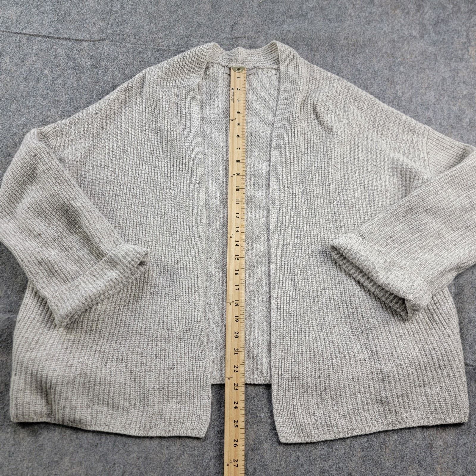 Everlane Everlane Cotton Wool Cardigan Size M Beige Oversized Ribbed Size M / US 6-8 / IT 42-44 - 5 Thumbnail