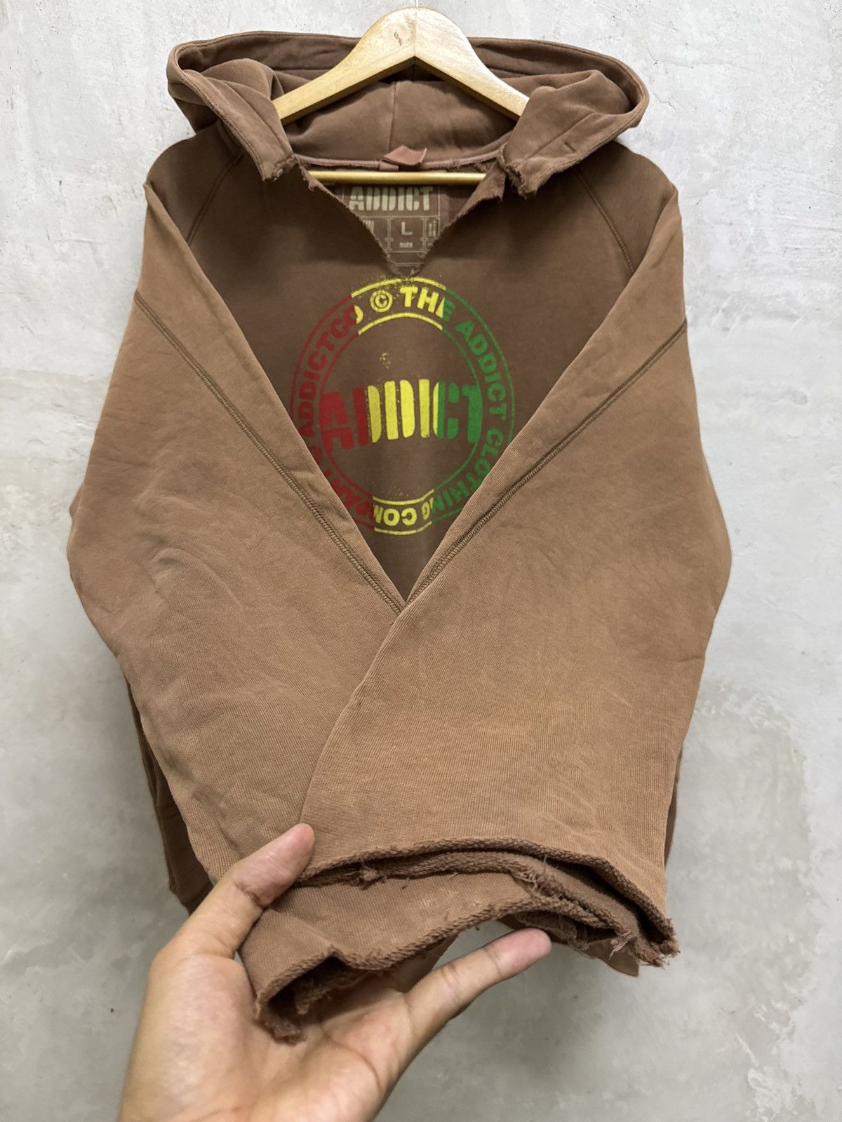 Vintage 2000s Distressed Addict British Streetwear Grunge Hoodie Size US L / EU 52-54 / 3 - 3 Thumbnail