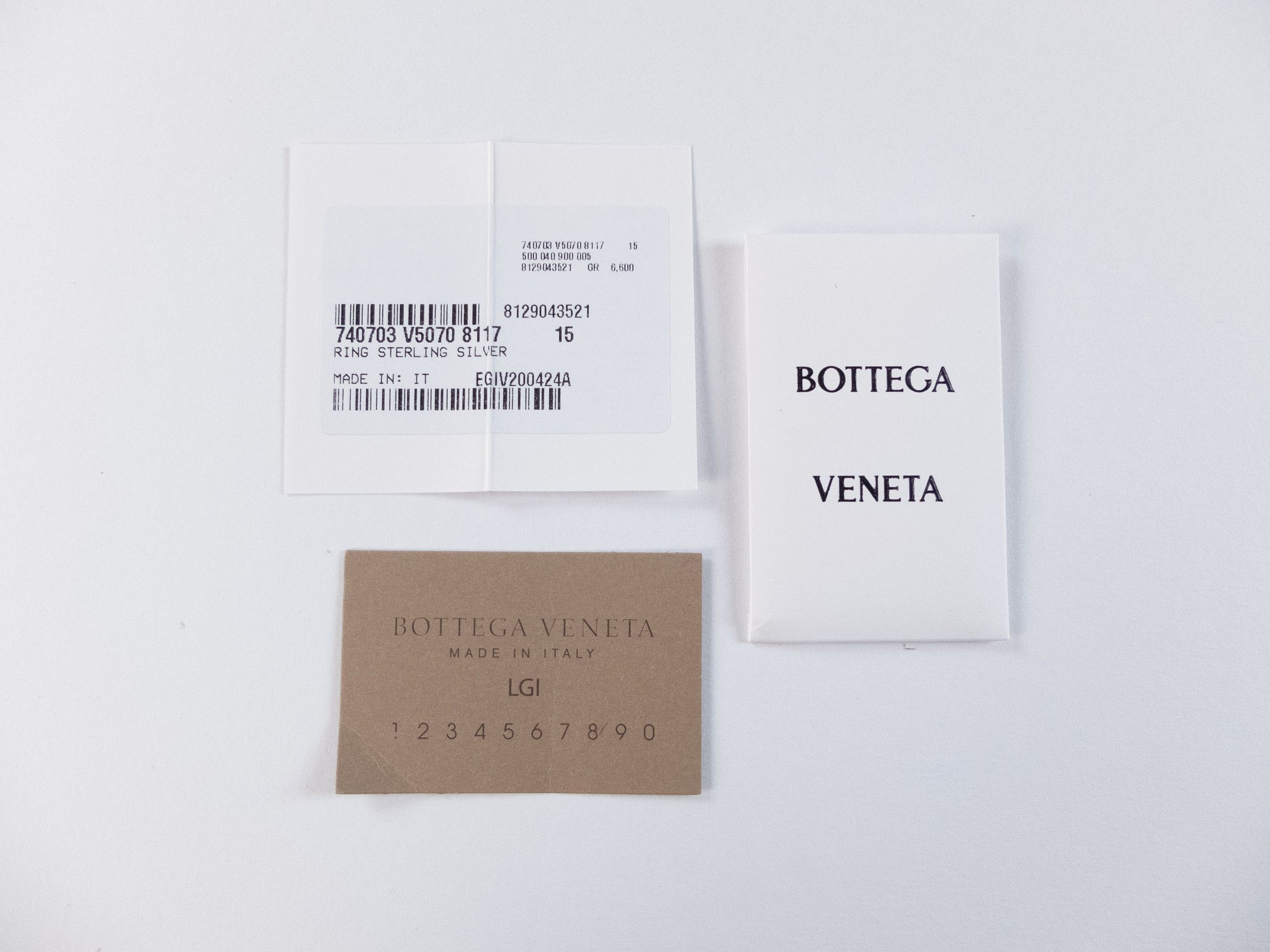 Bottega Veneta BOTTEGA VENETA Brick Sterling silver ring 7 15 authentic q Size ONE SIZE - 7 Thumbnail