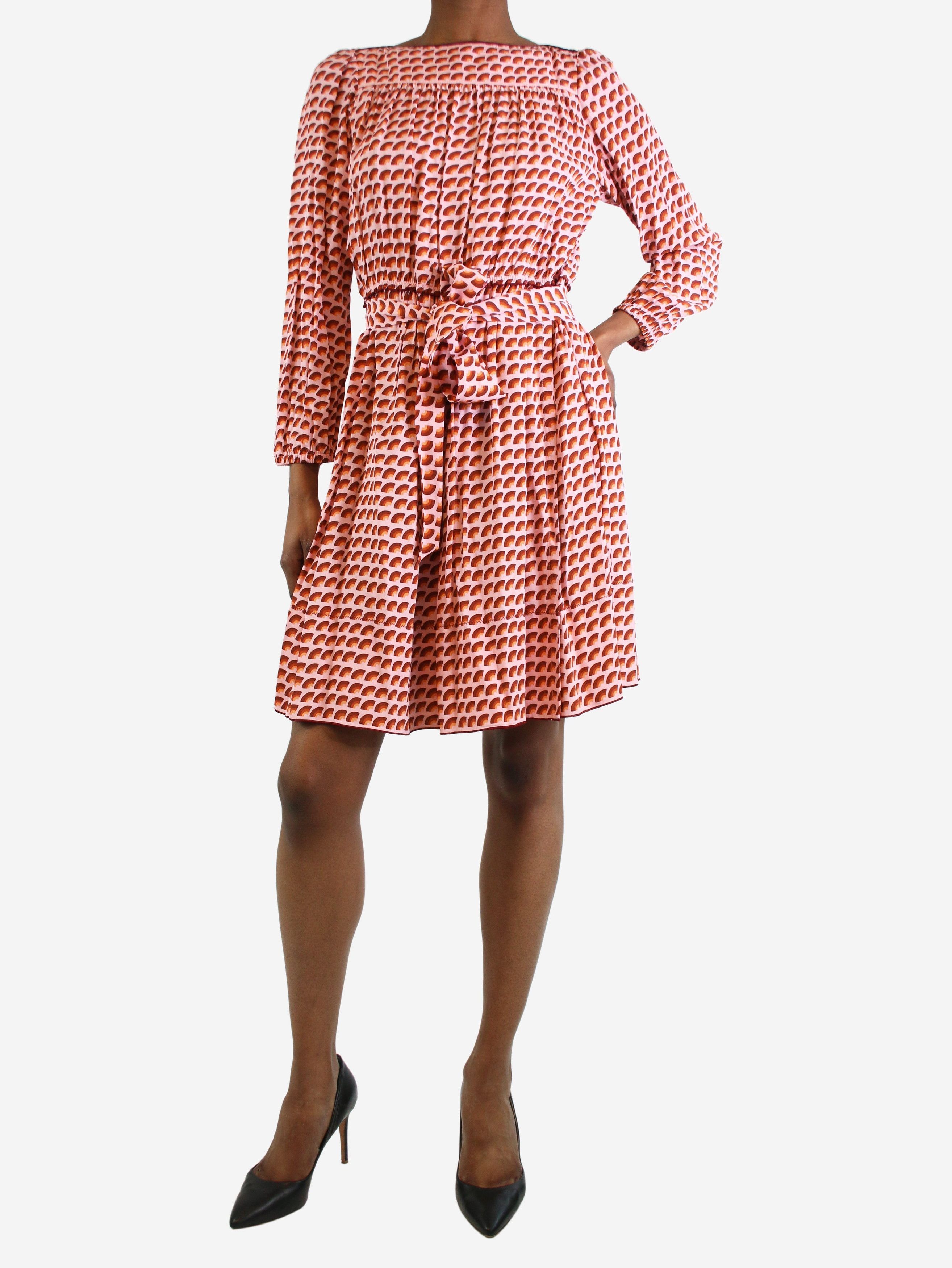 image of Marc Jacobs Pink Printed Dress - Size Uk 6, Women's
