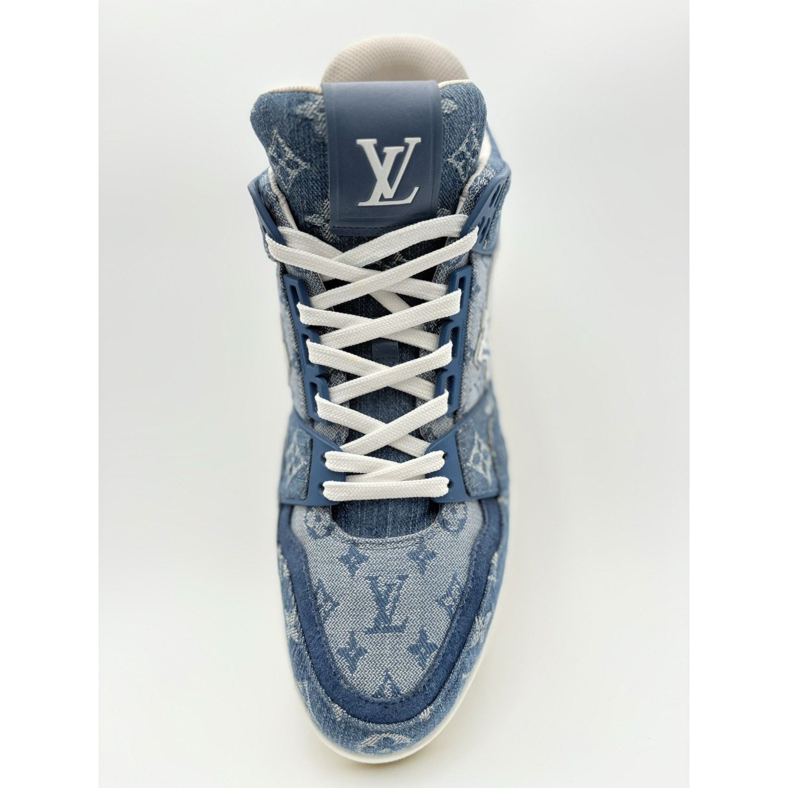 Louis Vuitton Louis Vuitton Denim Mid Trainer ' Blue ' | SUPER CLEAN! Size US 10 / EU 43 - 11 Thumbnail