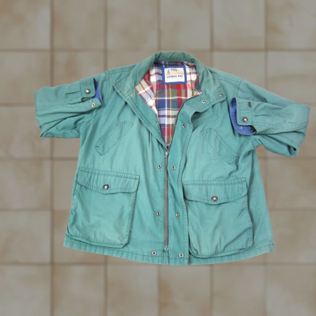 London Fog VINTAGE London Fog Jacket Mens Large Green Grandpa Field Plaid Lined Towne 90s Size US L / EU 52-54 / 3 - 1 Thumbnail