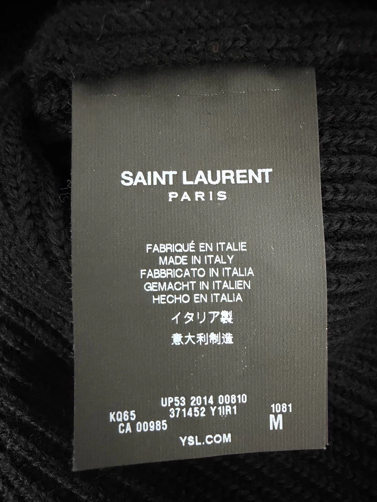 Saint Laurent Paris Saint Laurent SLP15SS Rivet Round Neck Black Knit Sweater M Size M / US 6-8 / IT 42-44 - 6 Thumbnail