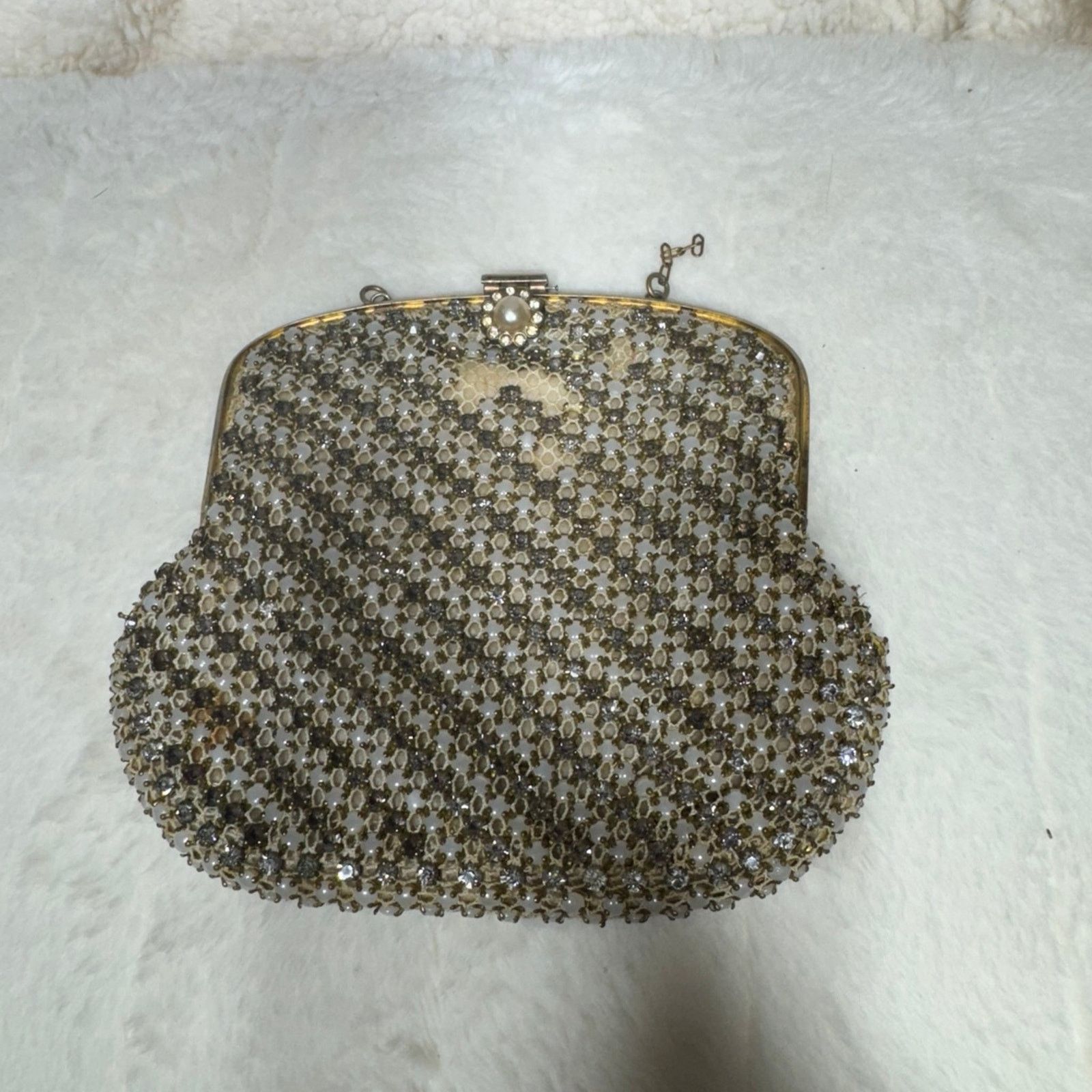 NBDN Nobrandedon VTG rhinestone beaded clutch Size ONE SIZE - 2 Thumbnail