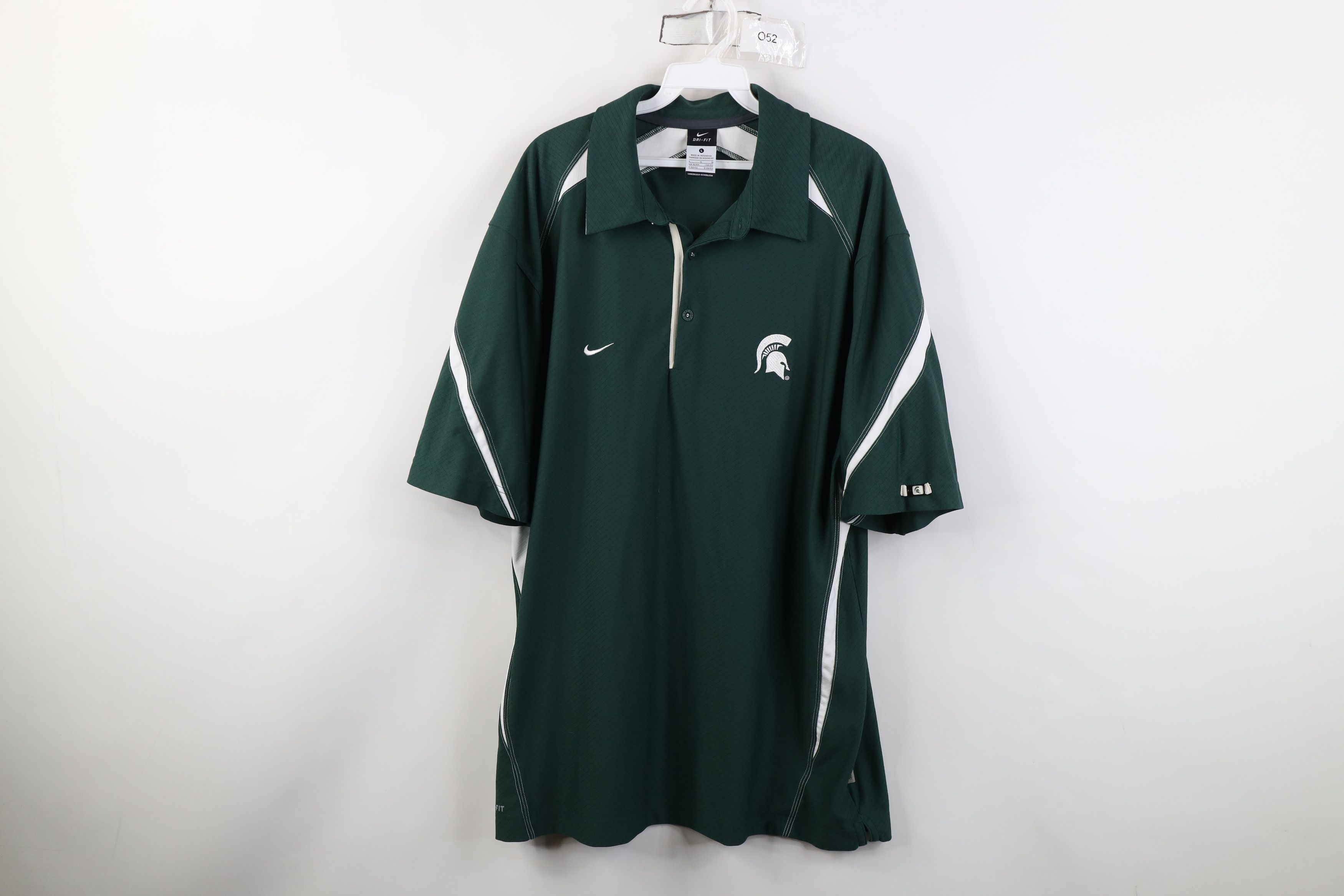 Nike Nike Scott Mini Swoosh Michigan State University Knit Polo Size US L / EU 52-54 / 3 - 1 Thumbnail