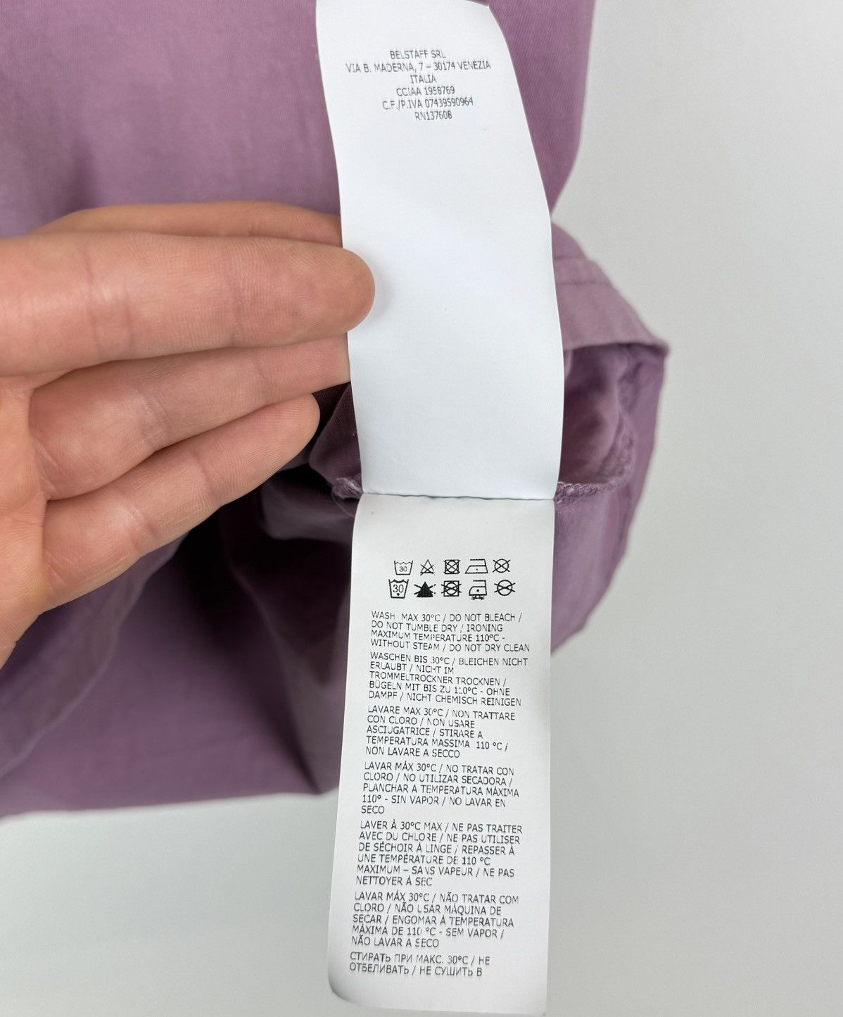 Belstaff Belstaff Short Sleeve Crew Neck T-shirt Lavender Top Patch Size US L / EU 52-54 / 3 - 10 Thumbnail