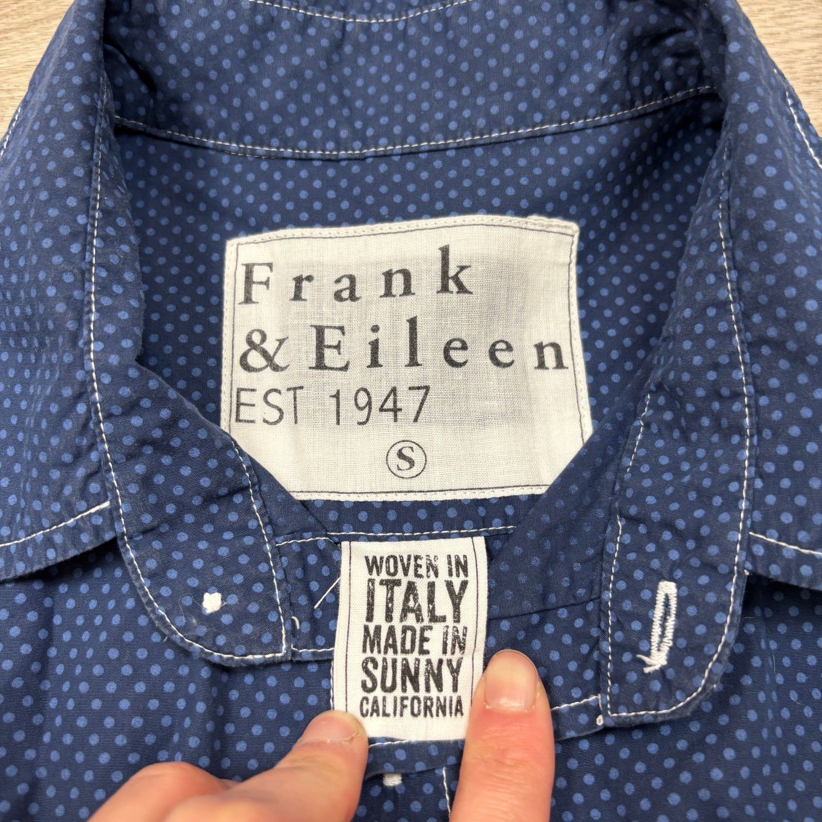 Frank & Eileen Frank & Eileen Luke Polka Dot Blue Button Up Shirt Men's S Size US S / EU 44-46 / 1 - 4 Thumbnail
