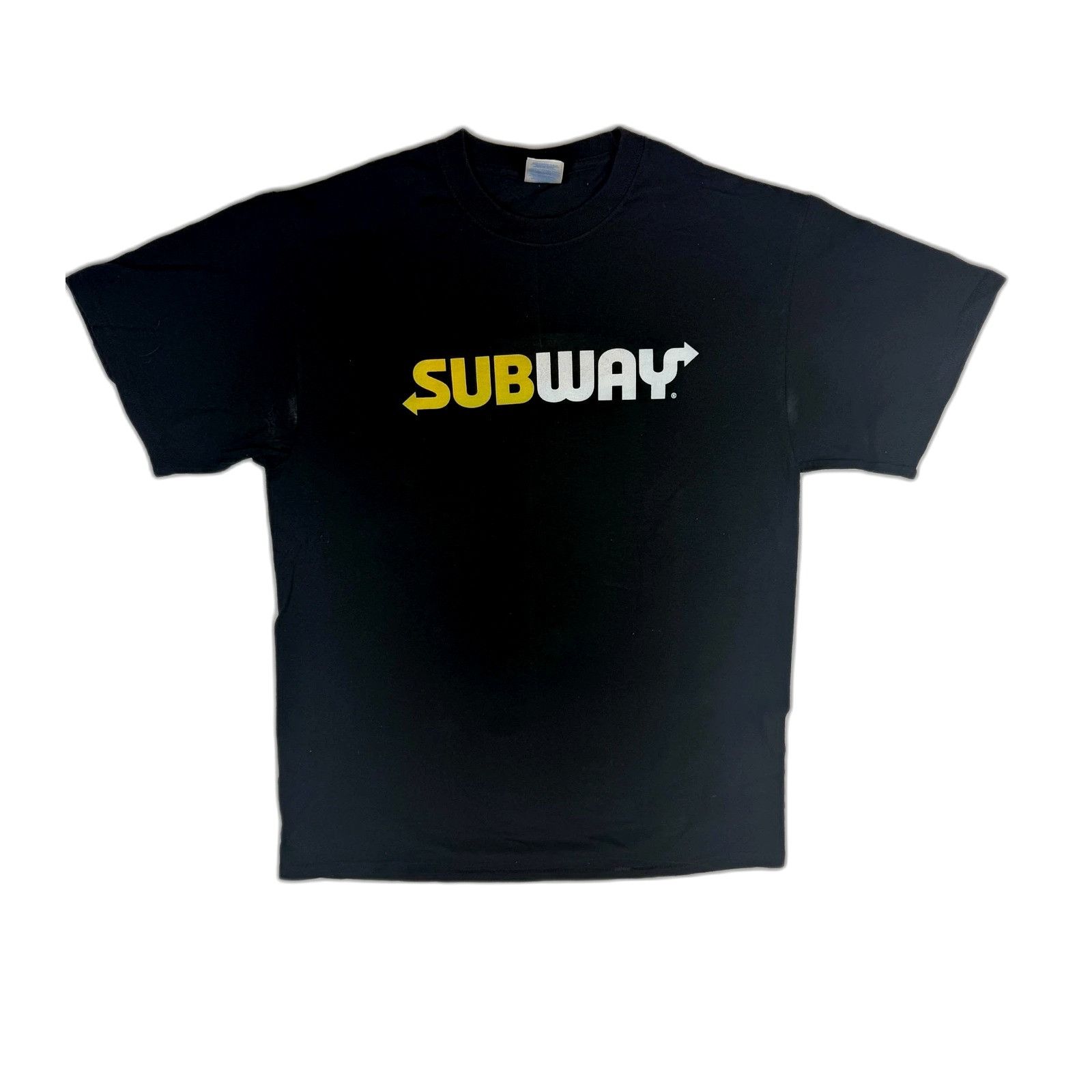 Vintage Subway Work Logo T-Shirt Black Graphic Tee Men's Medium Port Size US M / EU 48-50 / 2 - 1 Thumbnail