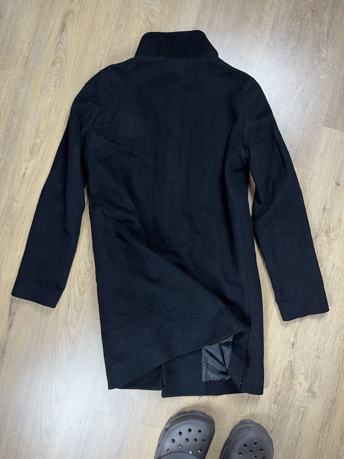 Designer × Uniqlo ➕wool & cashmere Uniqlo button up black coat avant garde Size XS / US 0-2 / IT 36-38 - 3 Thumbnail