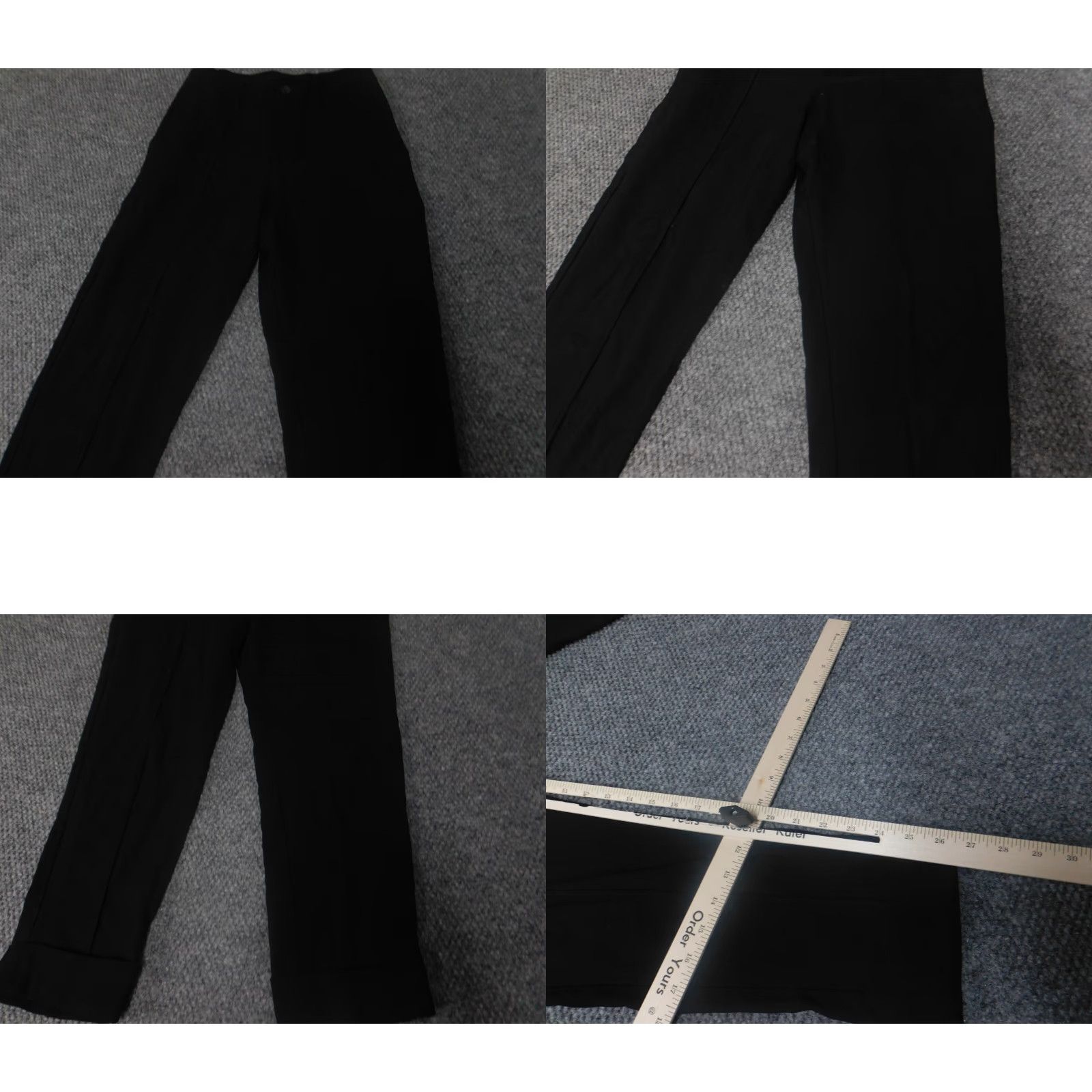 Vintage A New Day Pants Womens 2 Black Stretch Straight Capri Regular Waist 24in Inseam 26in Knit Cotton Spandex Size 26" / US 2 / IT 38 - 8 Thumbnail