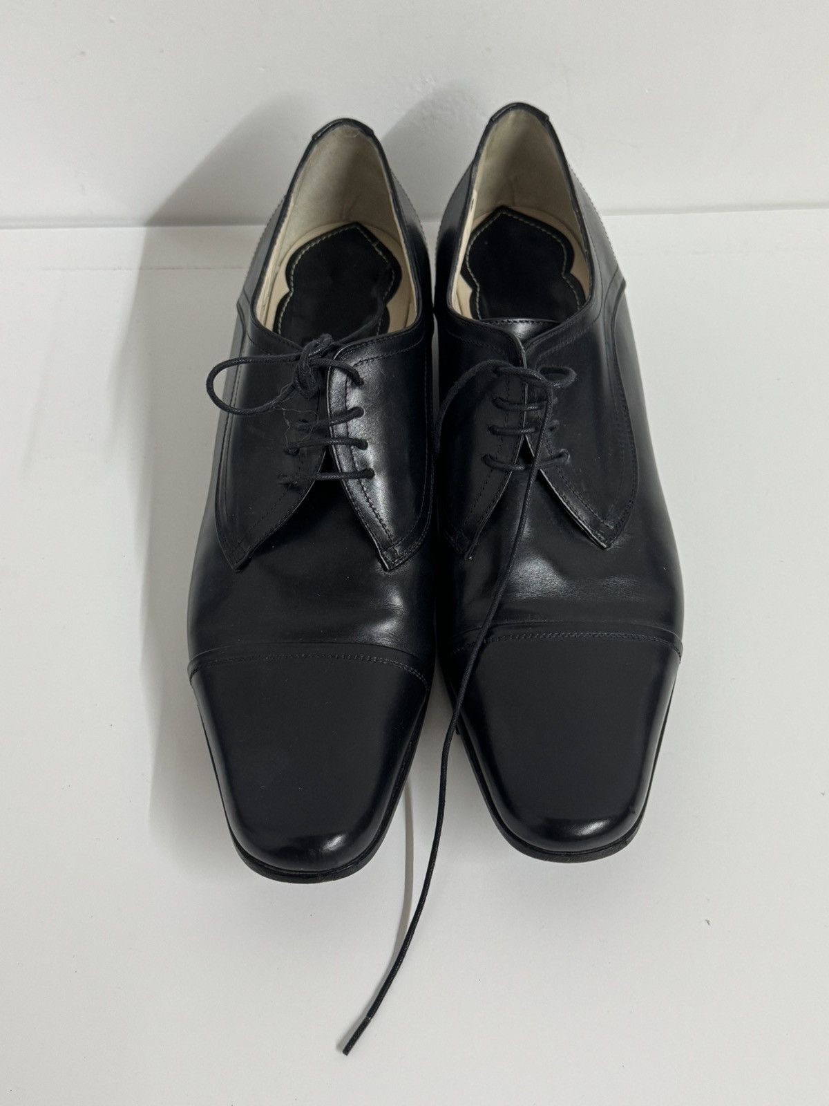 Dries Van Noten Dries Van Noten Women’s Black Cap Toe Oxfords Size US 8.5 / IT 38.5 - 1 Thumbnail