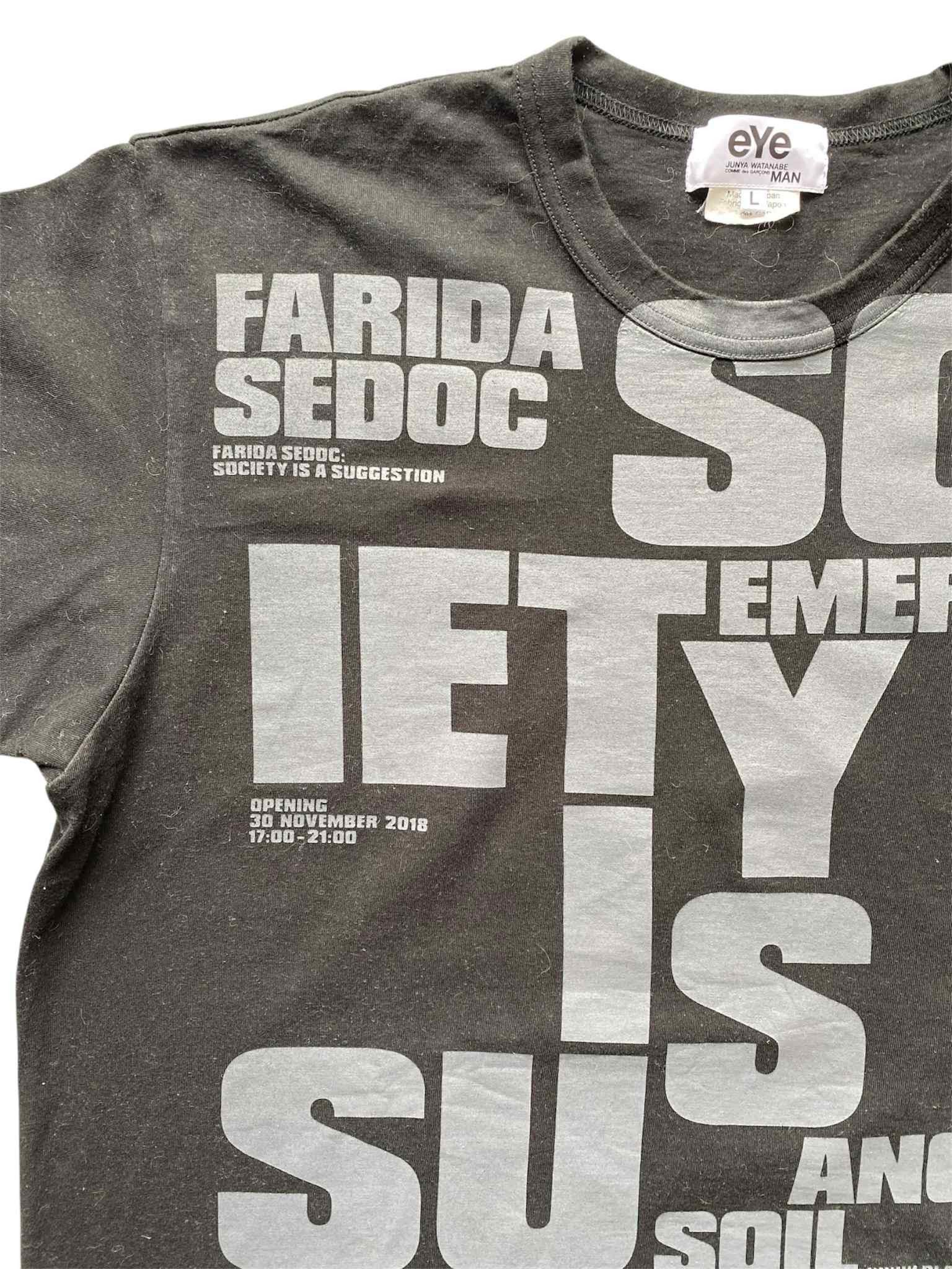 Comme des Garcons Junya Watanabe Society Is A Suggestion Tee Man CDG EYE Size US L / EU 52-54 / 3 - 6 Thumbnail
