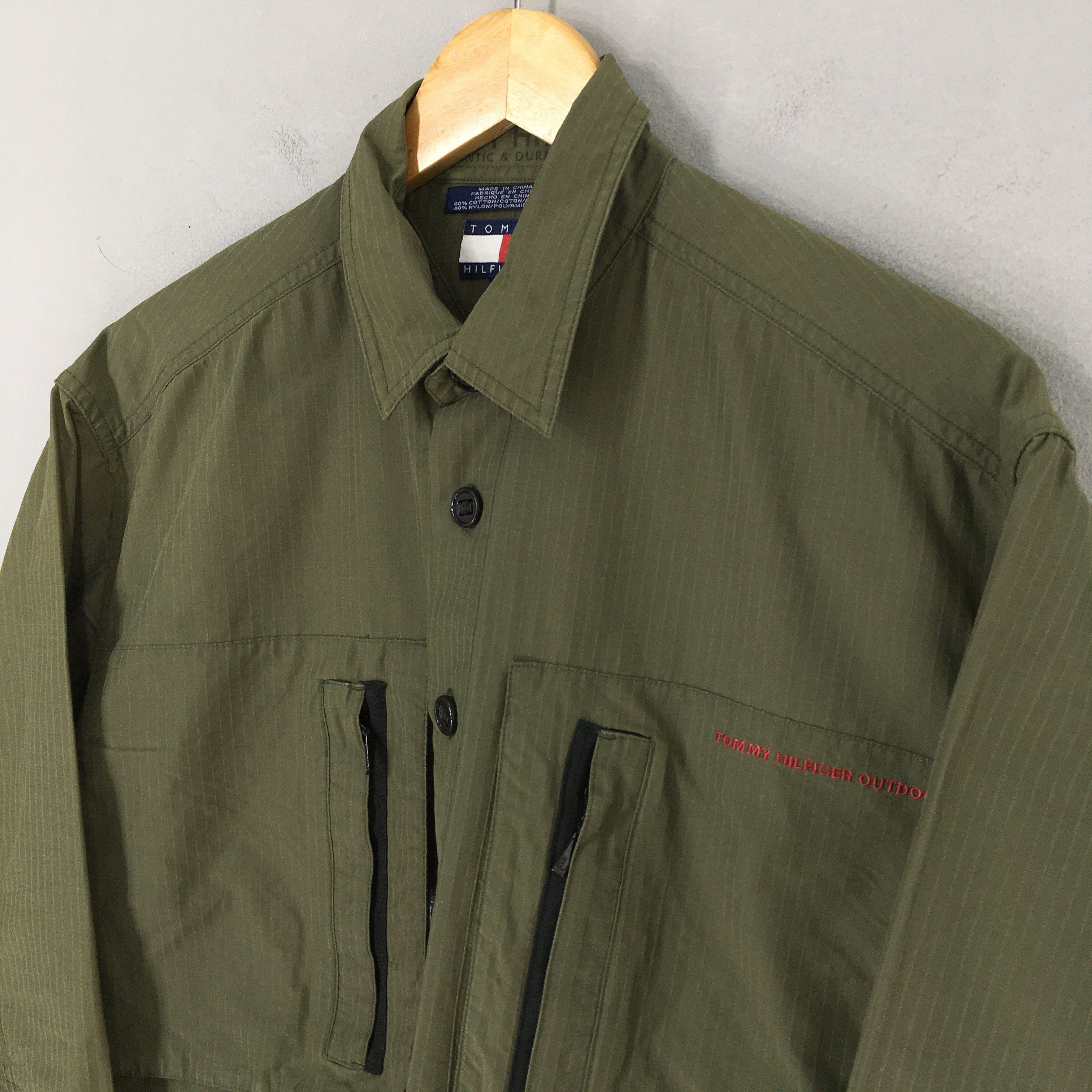 Tommy Hilfiger Vintage Tommy Hilfiger Olive Windbreaker Jacket Medium Size US M / EU 48-50 / 2 - 4 Thumbnail