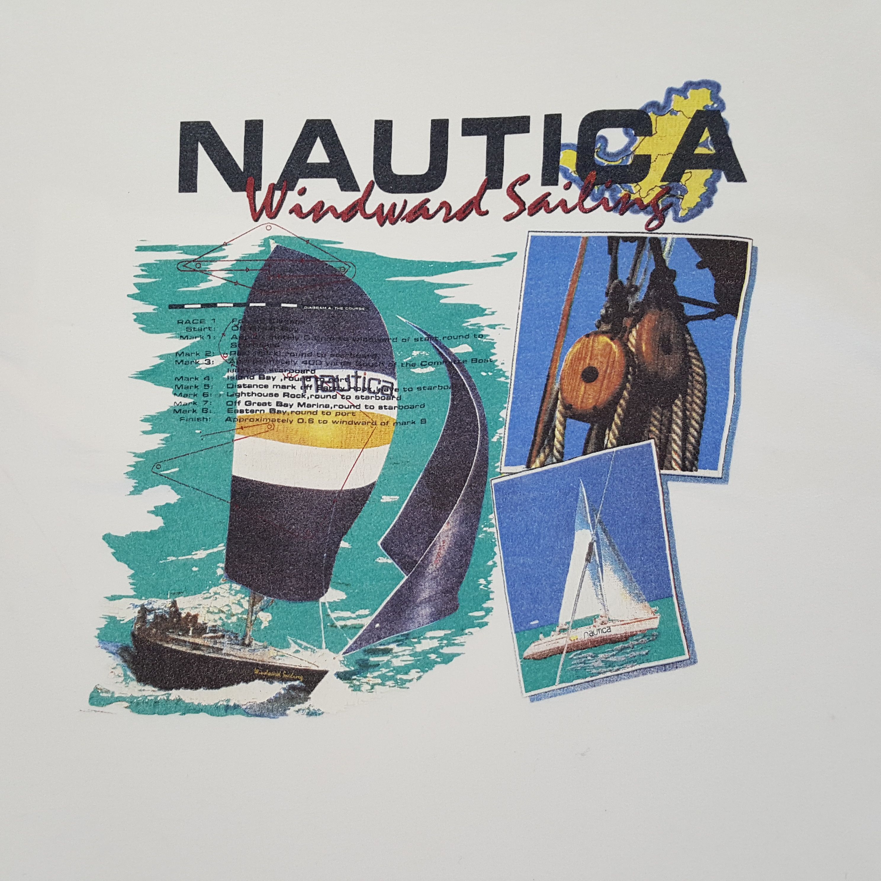 Nautica × Vintage Vintage NAUTICA Windward Sailing Surf Style T-shirt Size US L / EU 52-54 / 3 - 2 Thumbnail