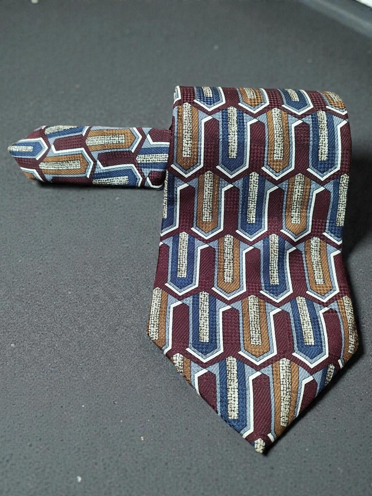 Oscar De La Renta Oscar de la Renta Silk Geometric Pattern Tie Size ONE SIZE - 2 Thumbnail