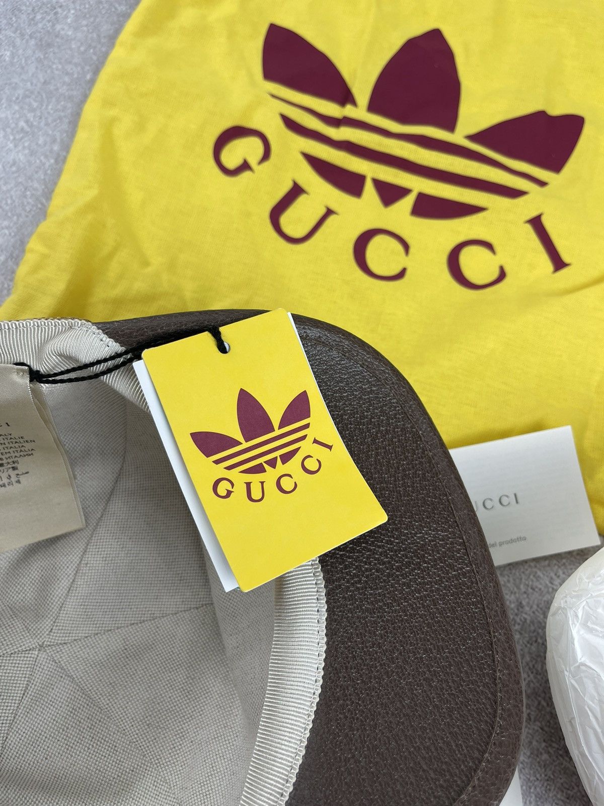 Adidas × Gucci Gucci x Adidas GG Monogram Canvas Leather Baseball Cap Size ONE SIZE - 10 Thumbnail