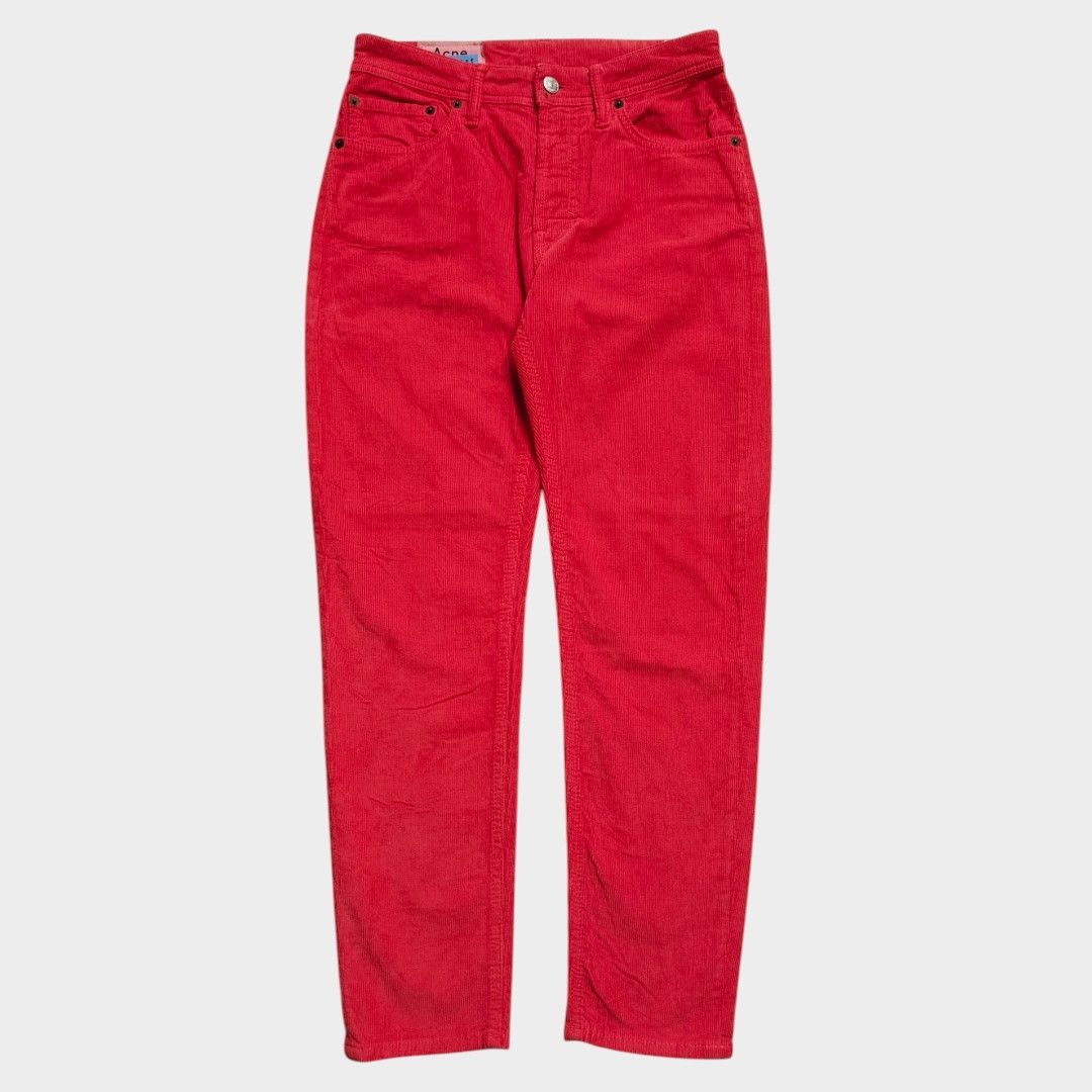 Acne Studios × Designer Acne Studios Bla konst melk conduroy red pant Size 27" / US 4 / IT 40 - 1 Thumbnail
