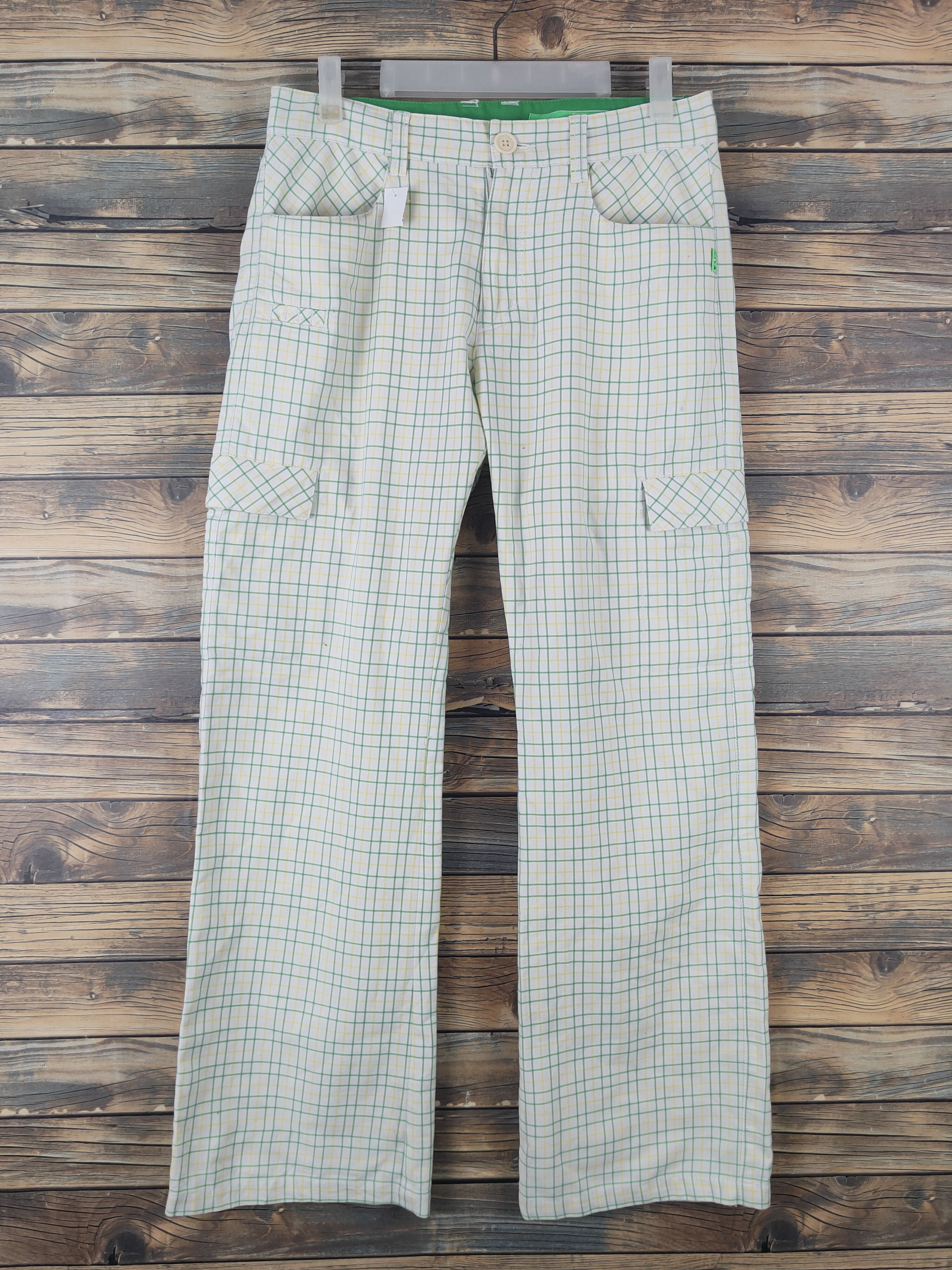 Japanese Brand DL Viva Heart White Green Multipocket Cargo Pants #1874 Size 30" / US 8 / IT 44 - 1 Thumbnail