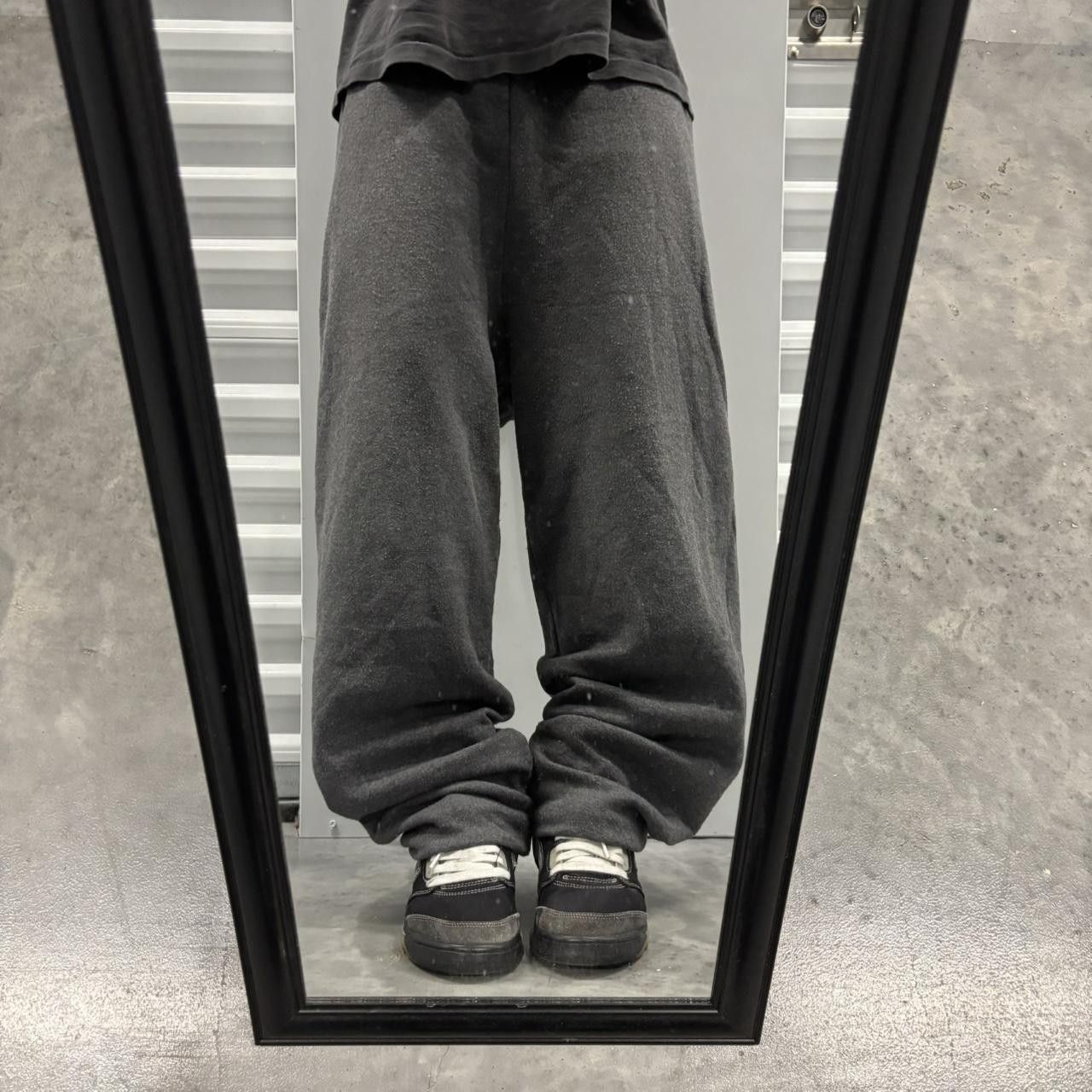 Japanese Brand × Vintage Crazy Vintage Y2K/2000s Faded Grey Skater Essential Sweatpants! Size US 32 / EU 48 - 1 Thumbnail