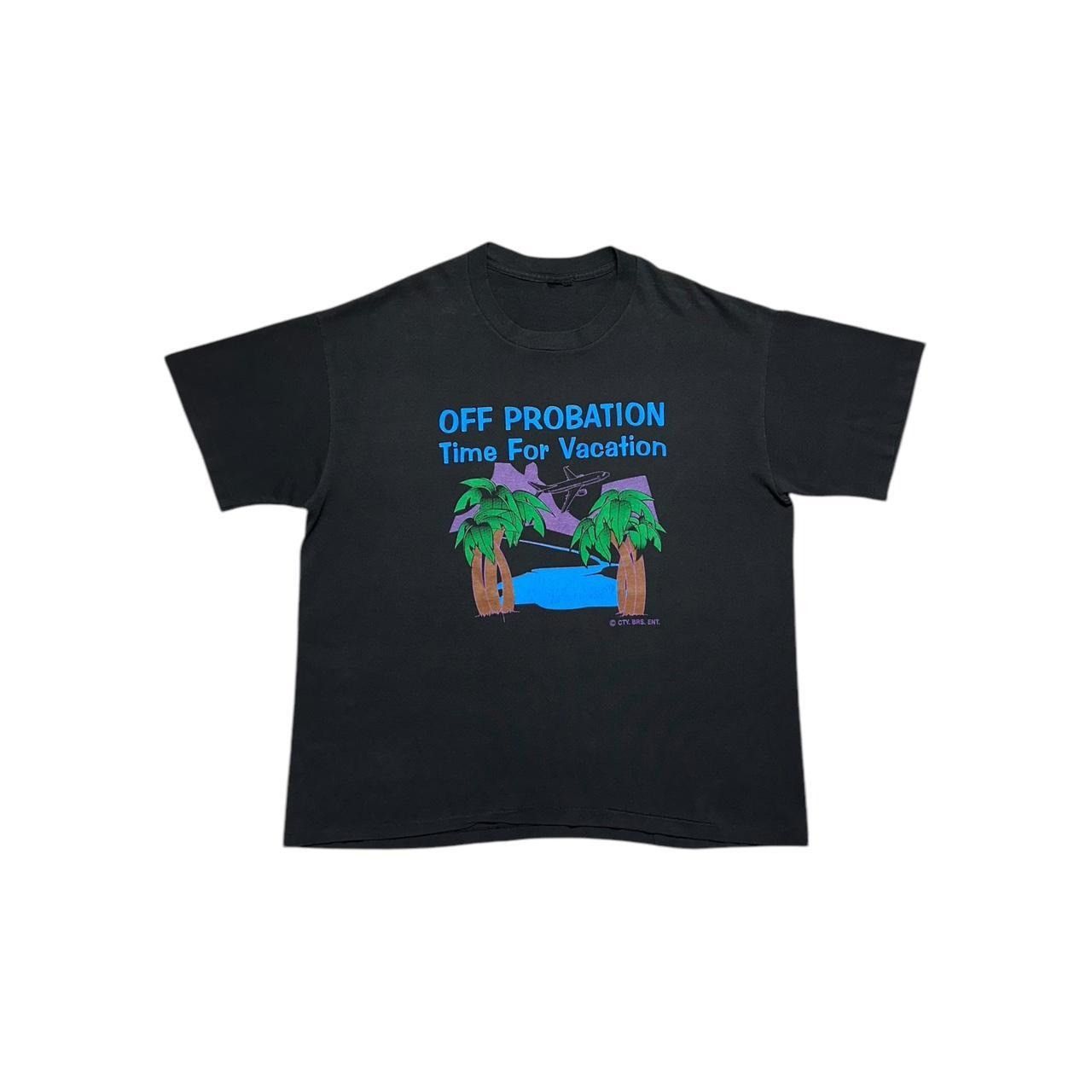 Hanes × Vintage Vintage Off Probation Time For Vacation 1996 T-Shirt Size US XL / EU 56 / 4 - 1 Thumbnail
