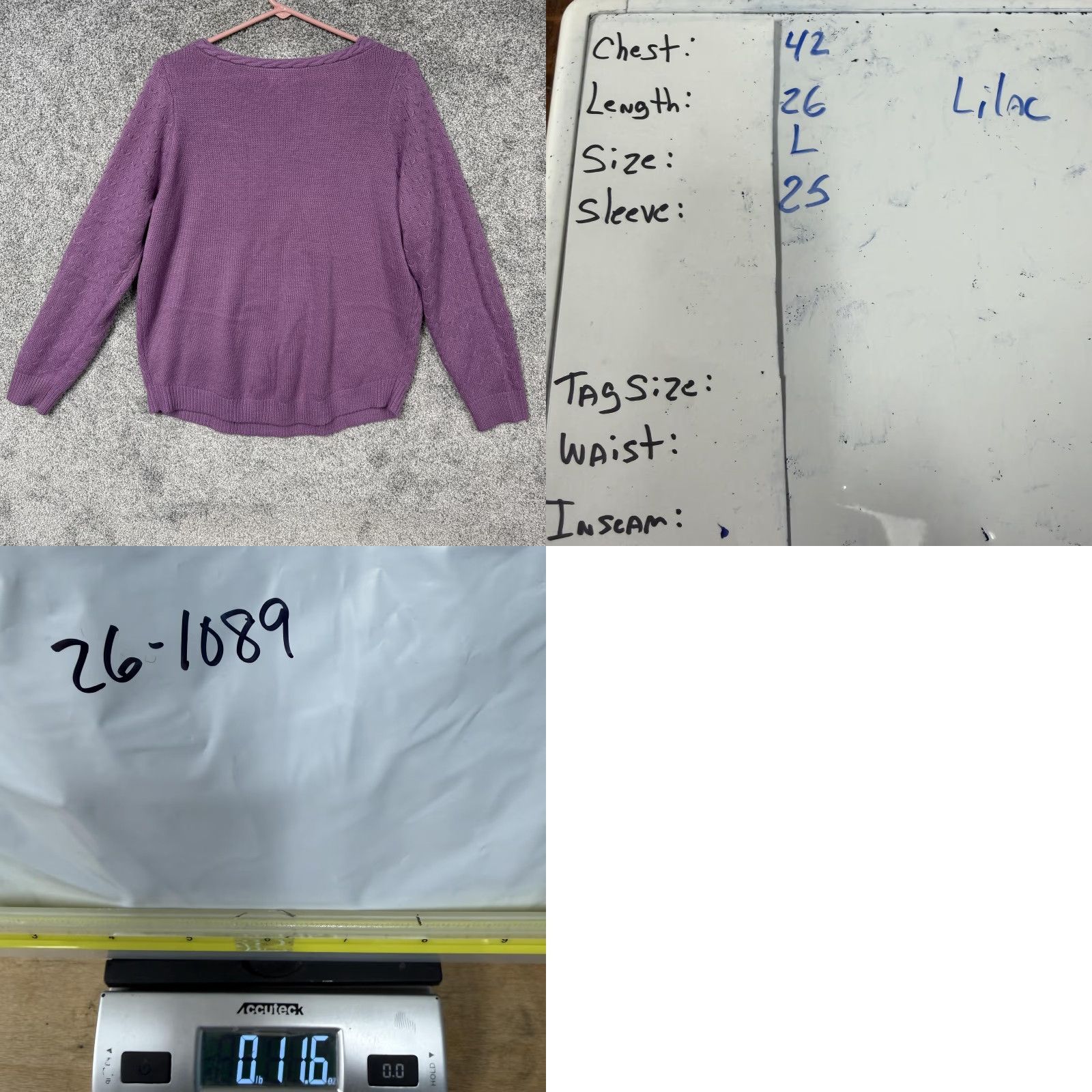 Croft & Barrow Croft & Barrow Sweater Womens L Lilac Lattice Cable Knit Cozy Preppy Grandmacore Size L / US 10 / IT 46 - 8 Thumbnail