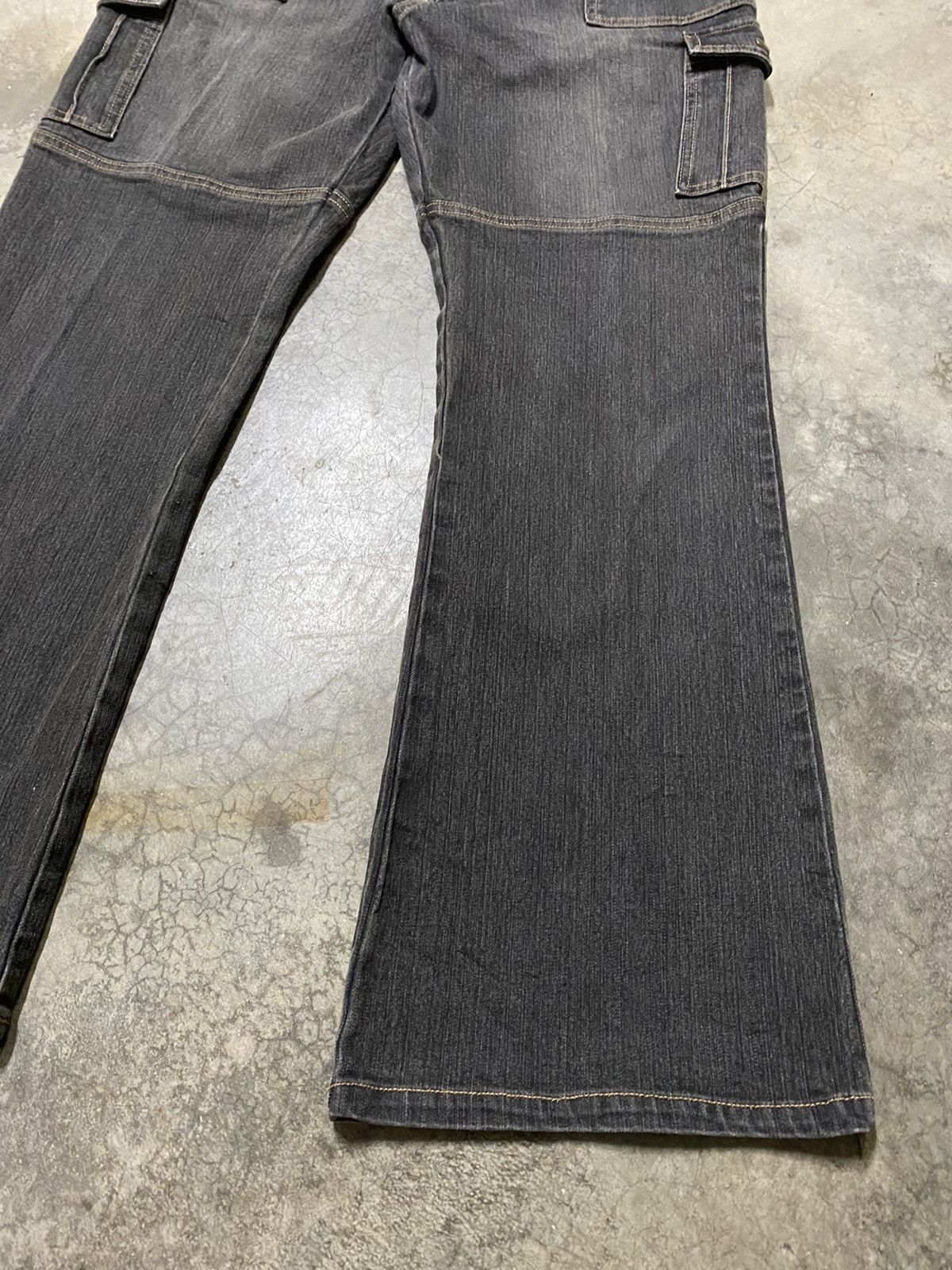 Hysteric Glamour × Tornado Mart Flare Jeans Japanese Distressed Black Cargo Baggy Jeans Size US 36 / EU 52 - 8 Thumbnail